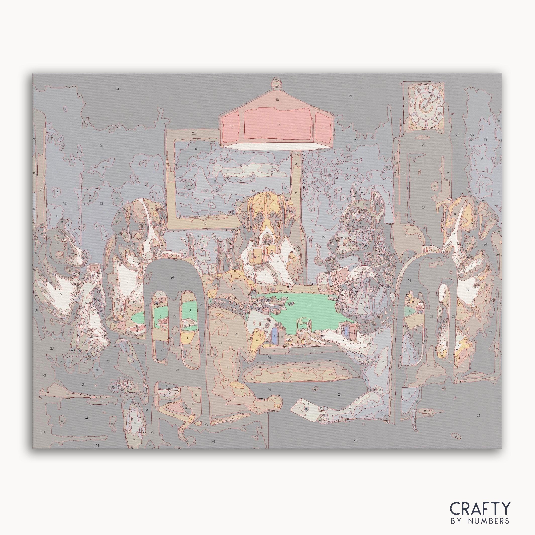A Friend in Need - Dogs Playing Poker Paint by Numbers - Image 2