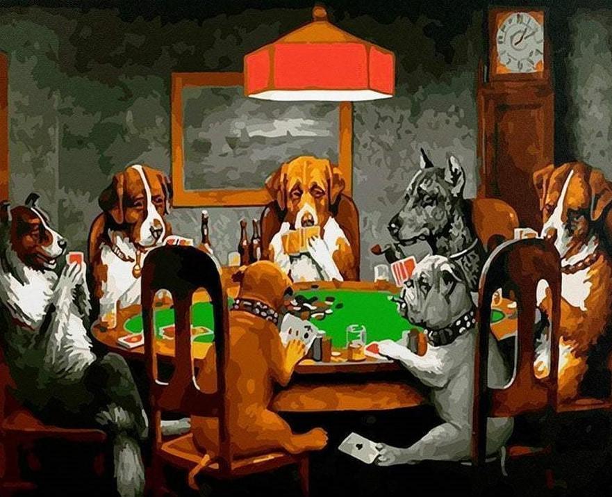 A Friend in Need - Dogs Playing Poker Paint by Numbers - Image 4