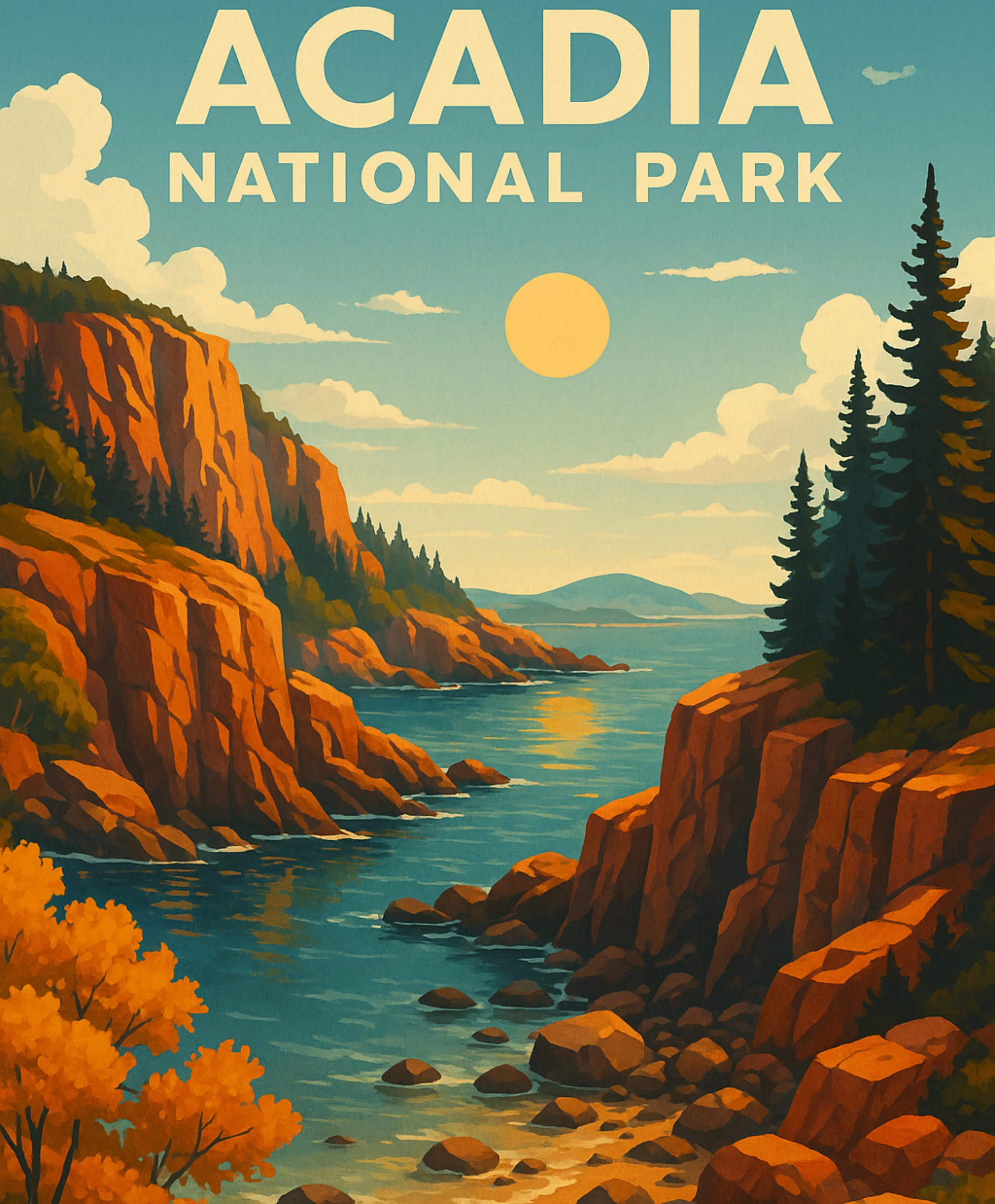 Acadia – National Park (Sunlit Cliffs) - Image 4