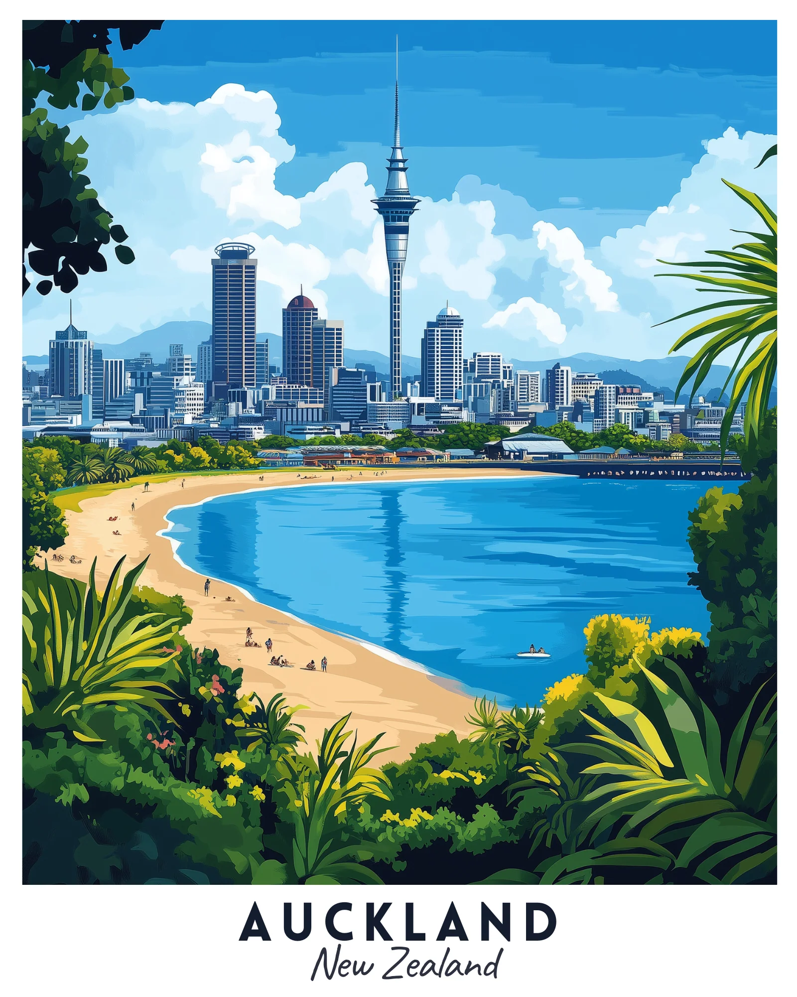 Auckland Travel Poster - Image 3