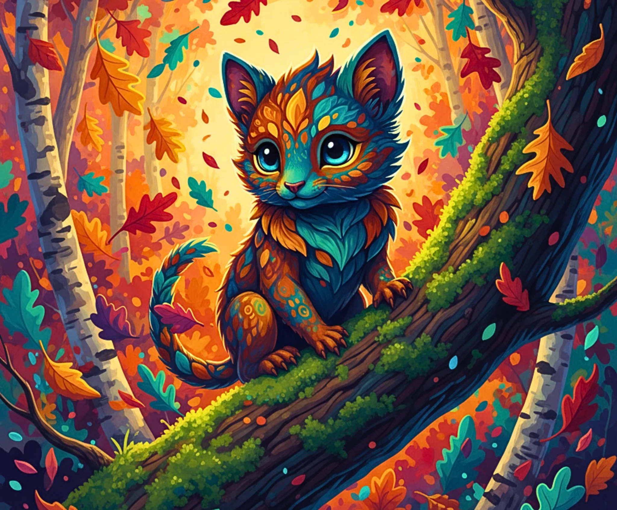 Autumn Forest Fantasy Kitten - Image 4