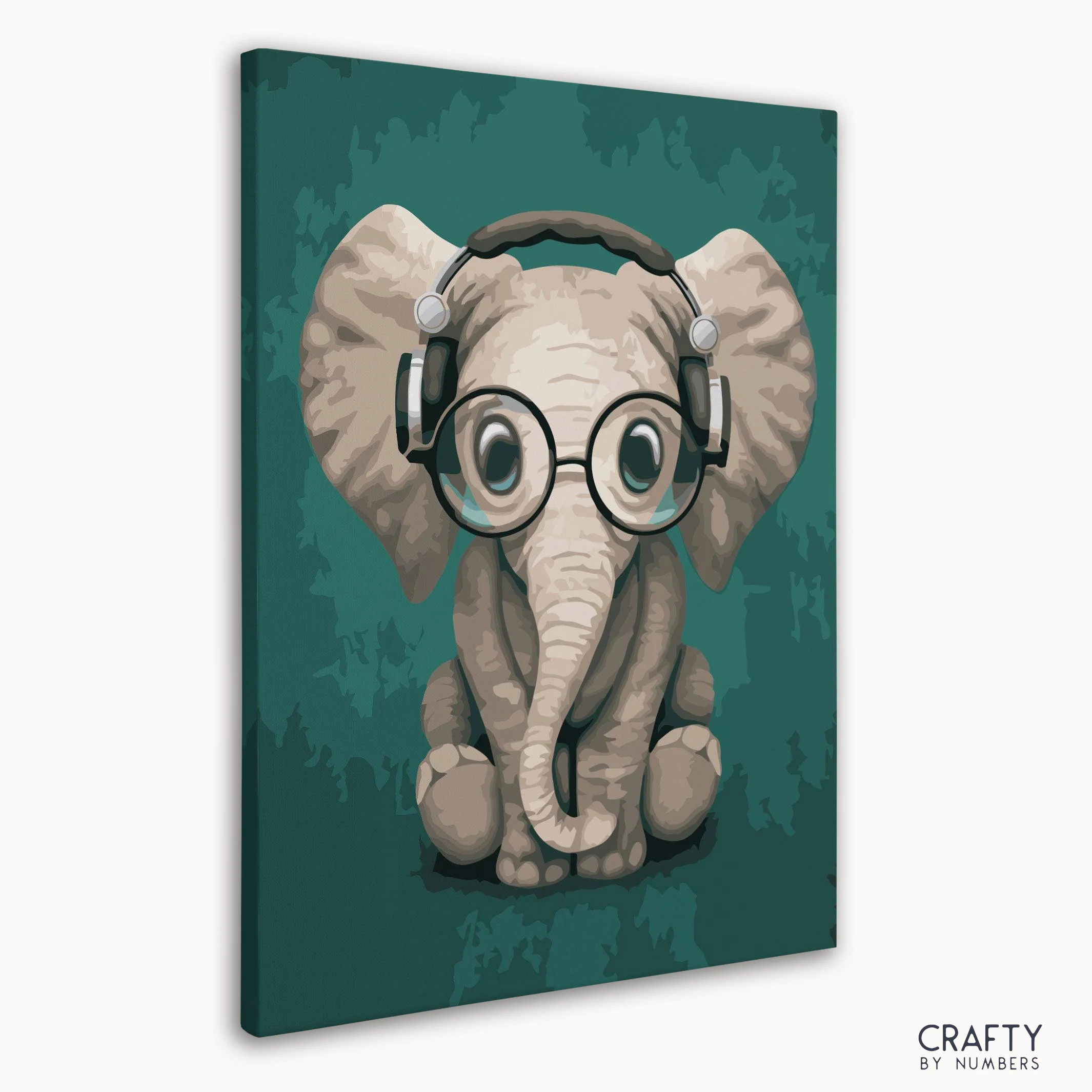 Baby Elephant With Headphones - Image 3