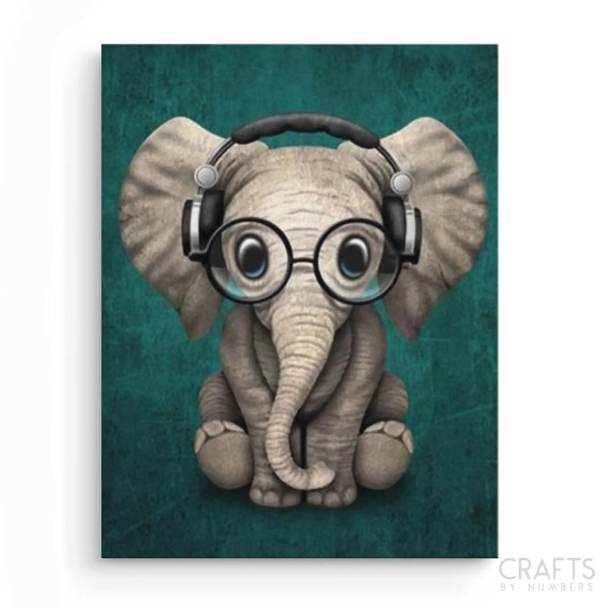 Baby Elephant With Headphones - Image 5