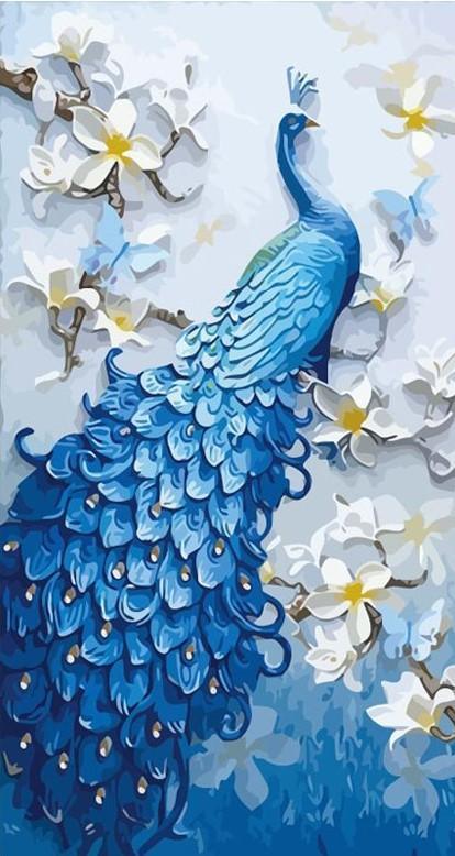 Blue Peacock Art - Image 4