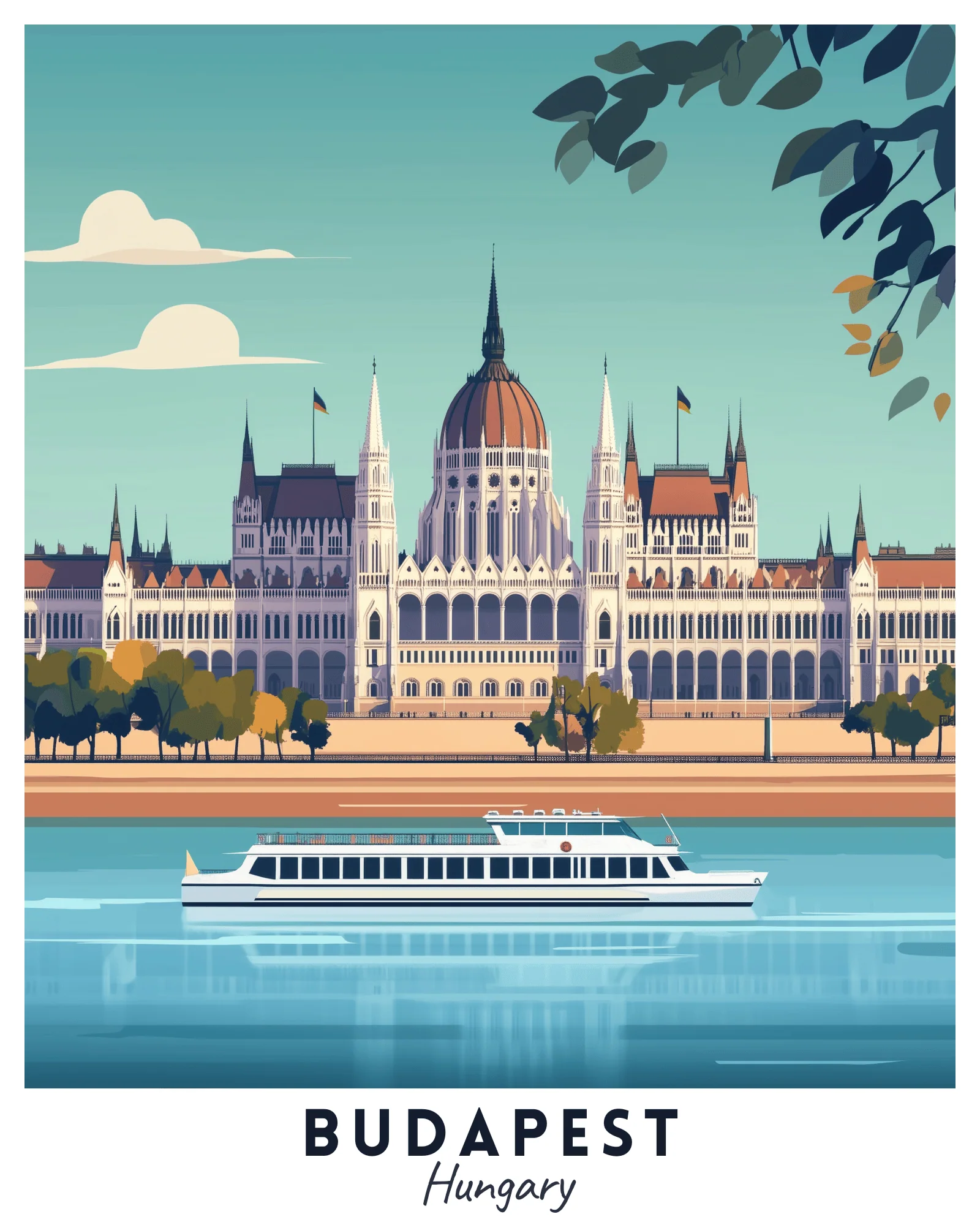 Budapest Travel Poster - Image 2