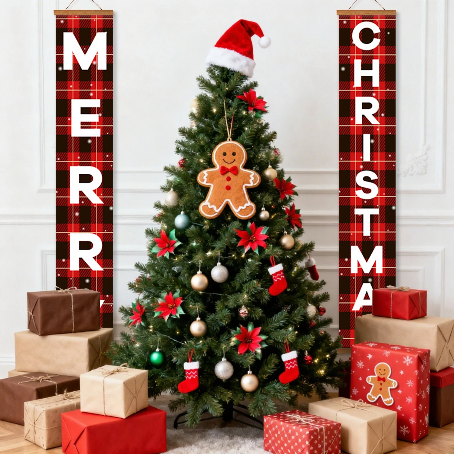 Buffalo Plaid Merry Christmas - Porch Sign - Image 8