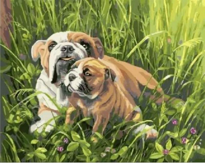 Bulldog with Puppy - Image 4