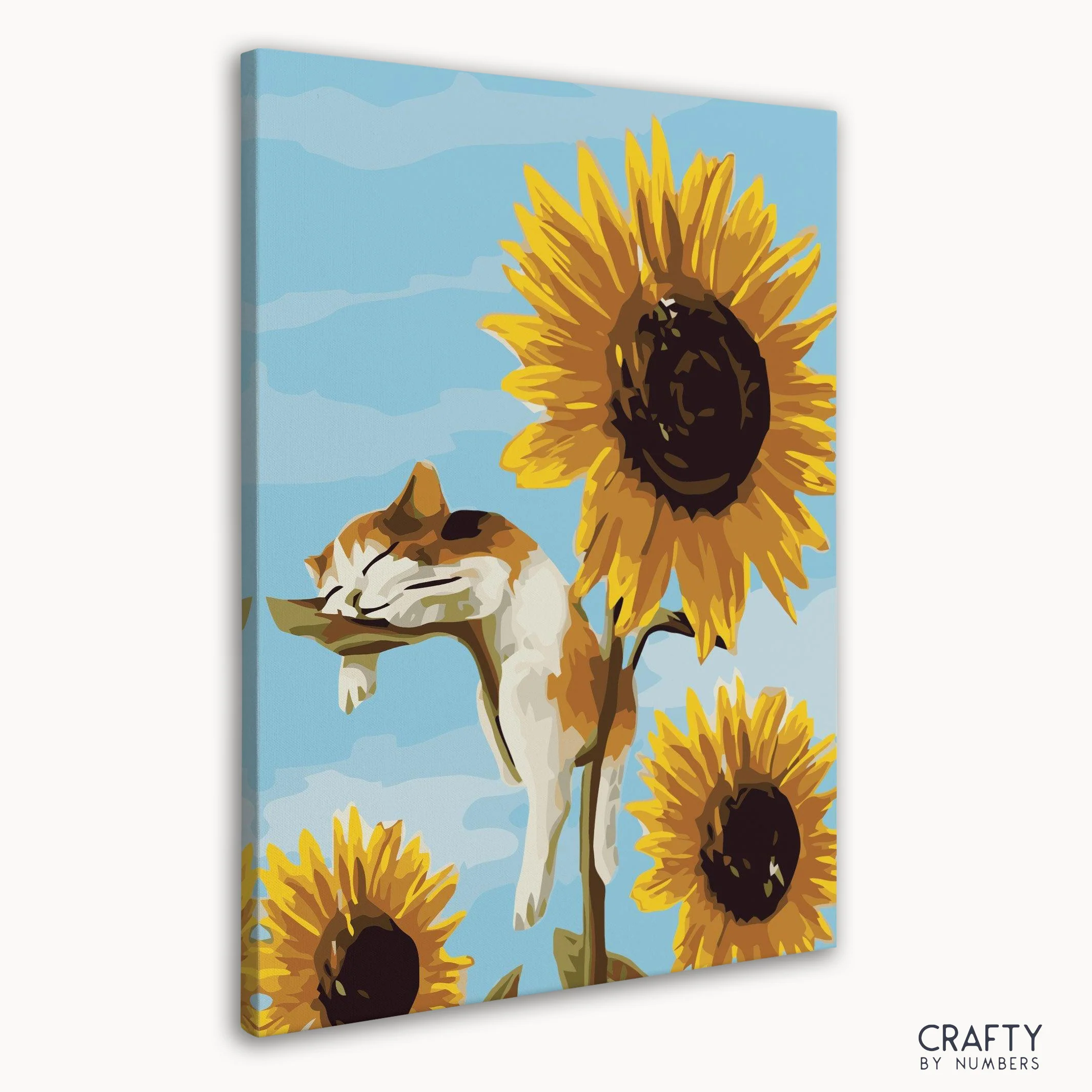 Cat Sleeping on Sunflower - Image 3