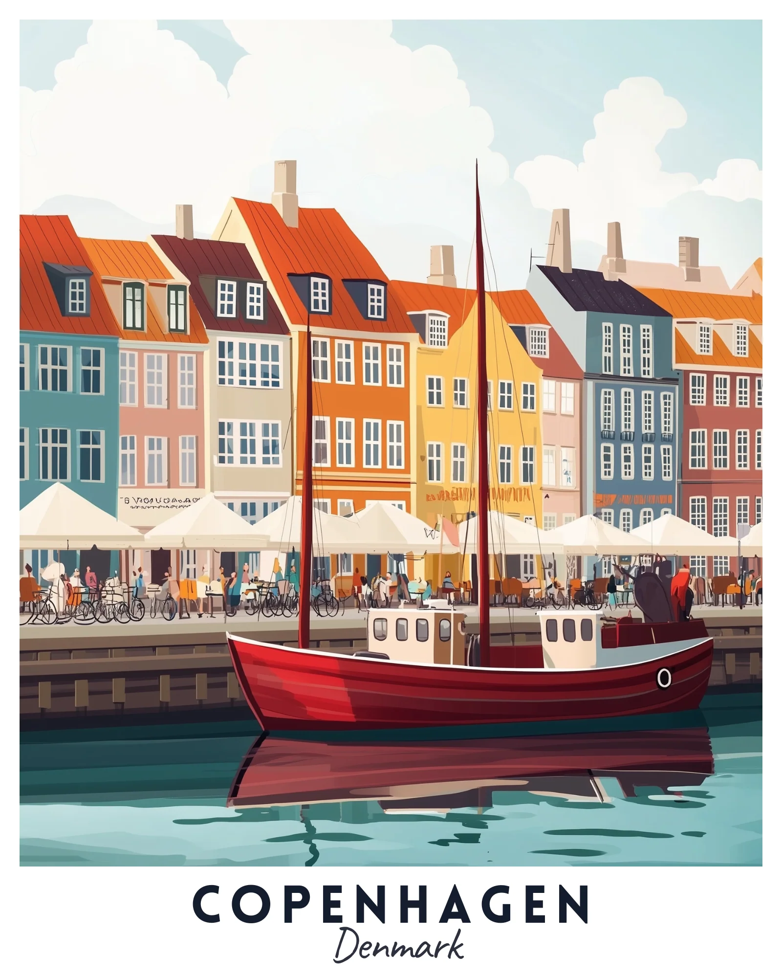 Copenhagen Travel Poster - Image 3