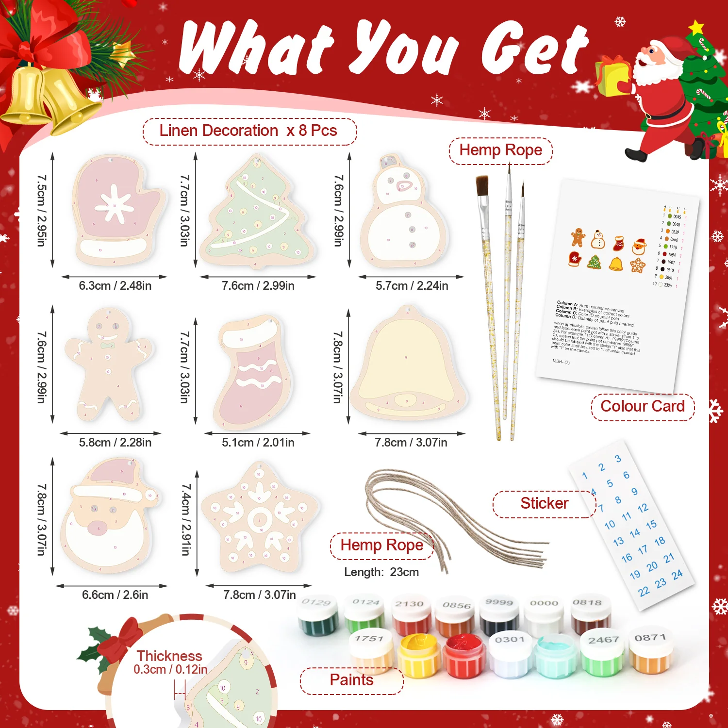 Cozy Claus Collection – Christmas Ornaments - Image 3