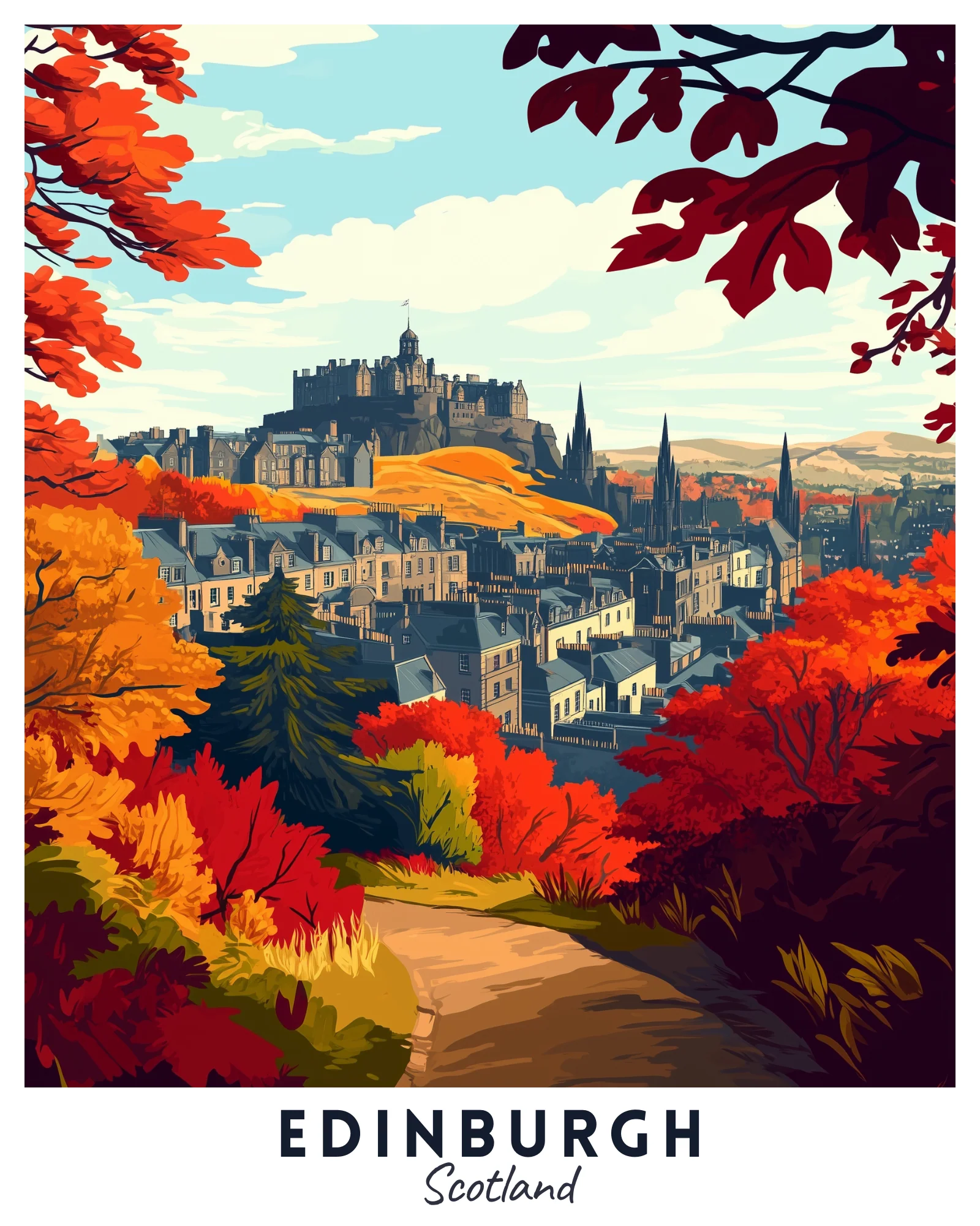 Edinburgh Travel Poster - Image 3