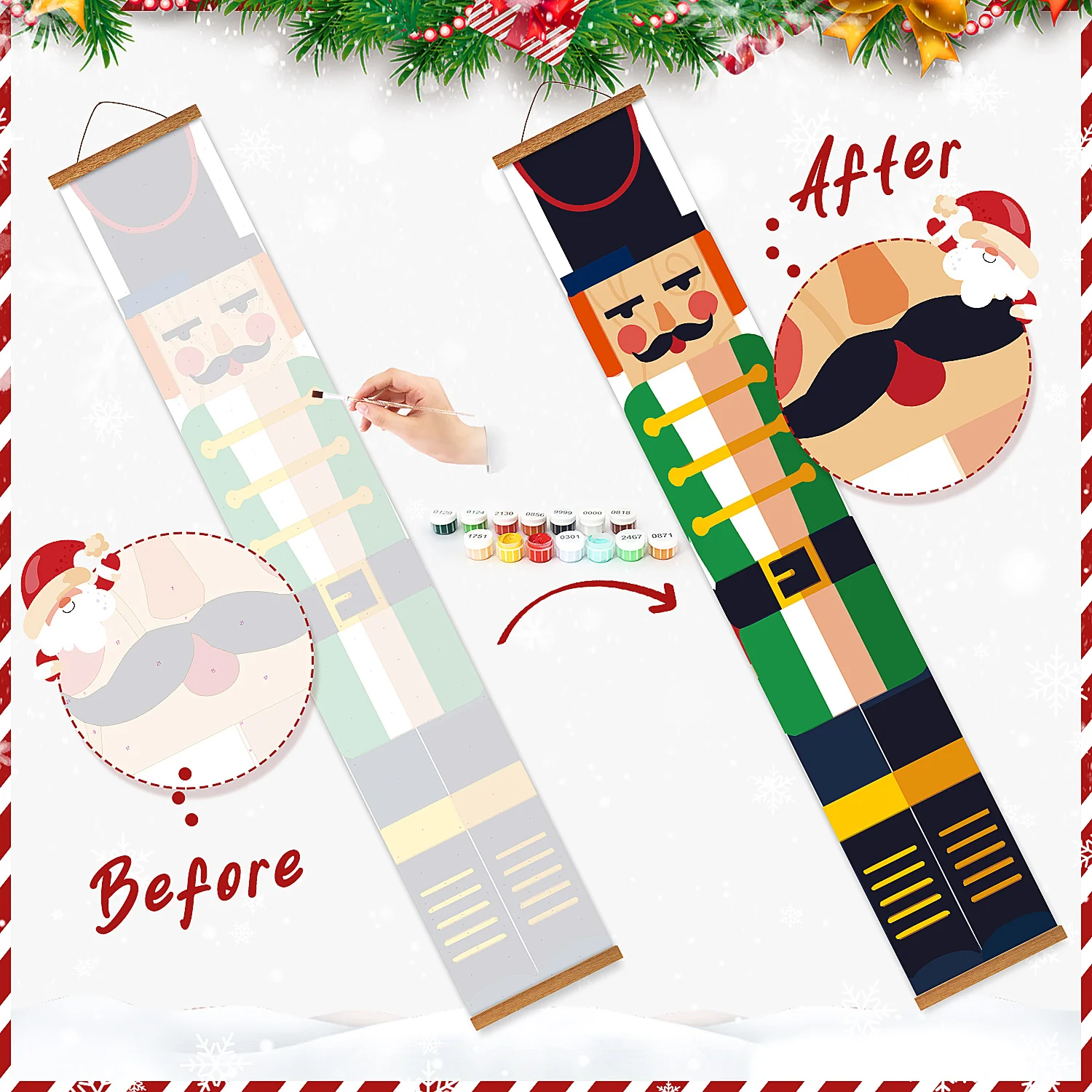 Emerald Nutcracker – Porch Sign Paint by Numbers Kit - Image 10
