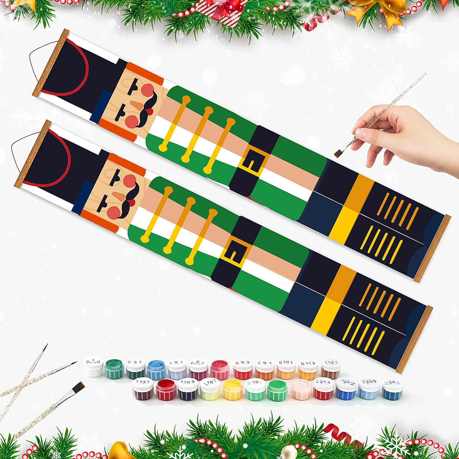 Emerald Nutcracker – Porch Sign Paint by Numbers Kit - Image 3