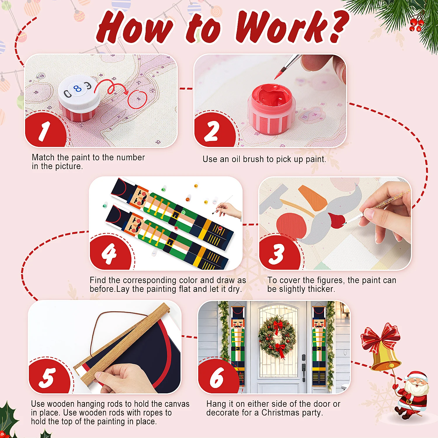Emerald Nutcracker – Porch Sign Paint by Numbers Kit - Image 5
