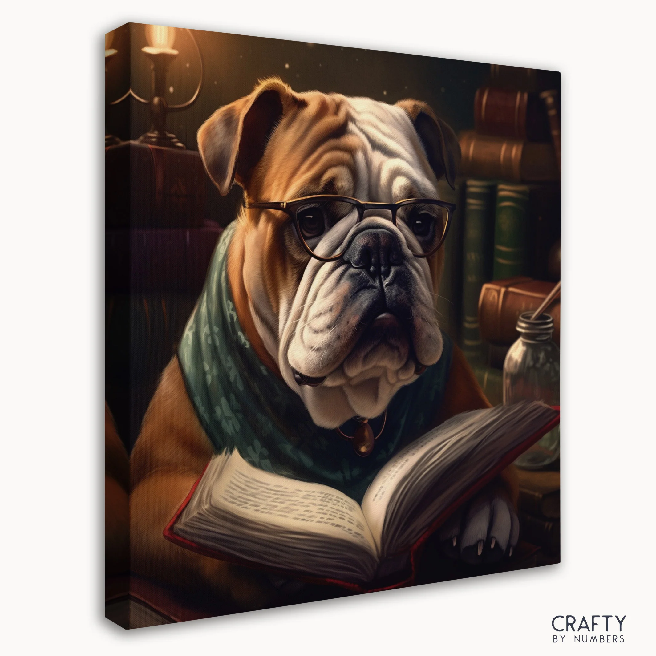 English Bulldog Reading - Image 3