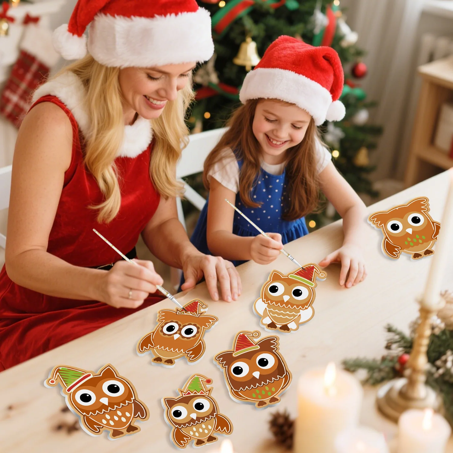 Festive Owl Magic – Large Christmas Ornaments - Image 10