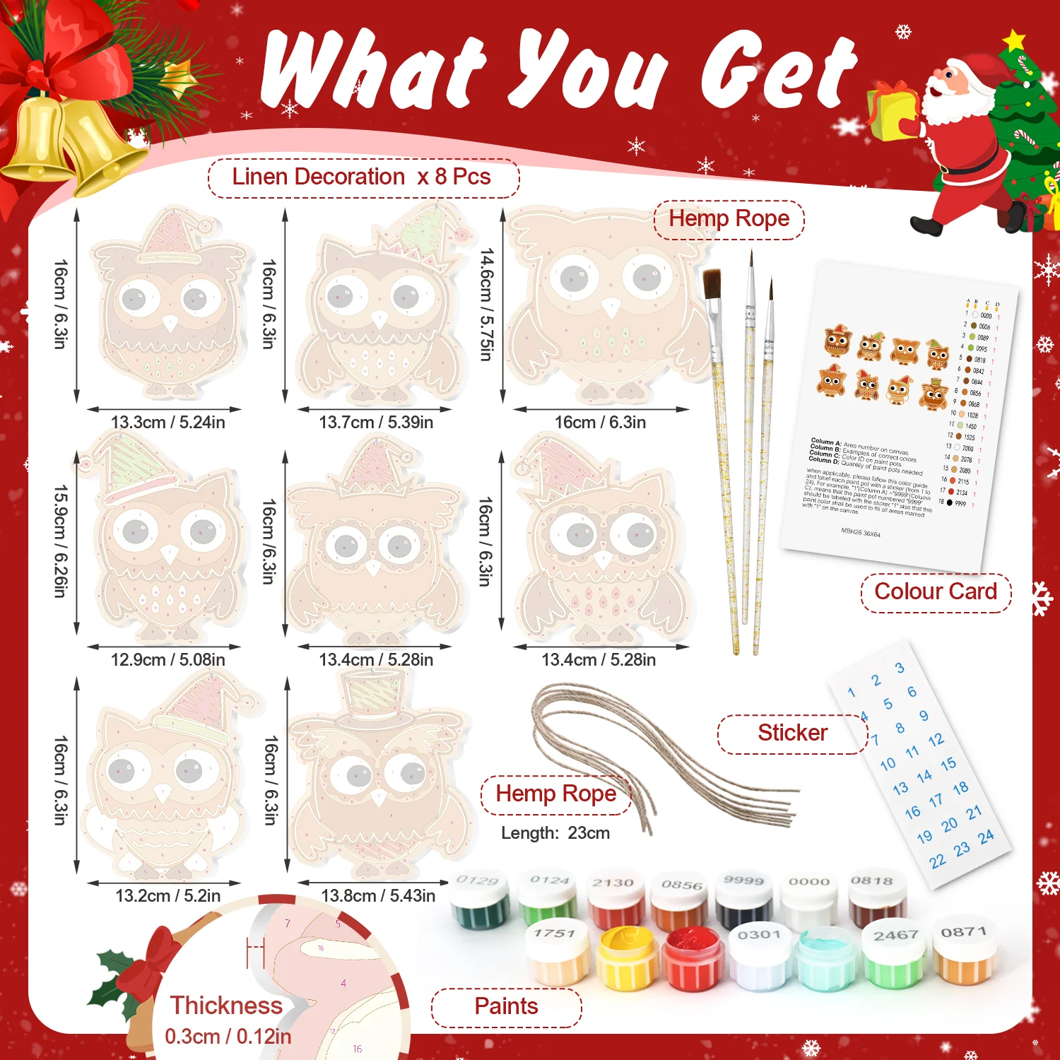 Festive Owl Magic – Large Christmas Ornaments - Image 3