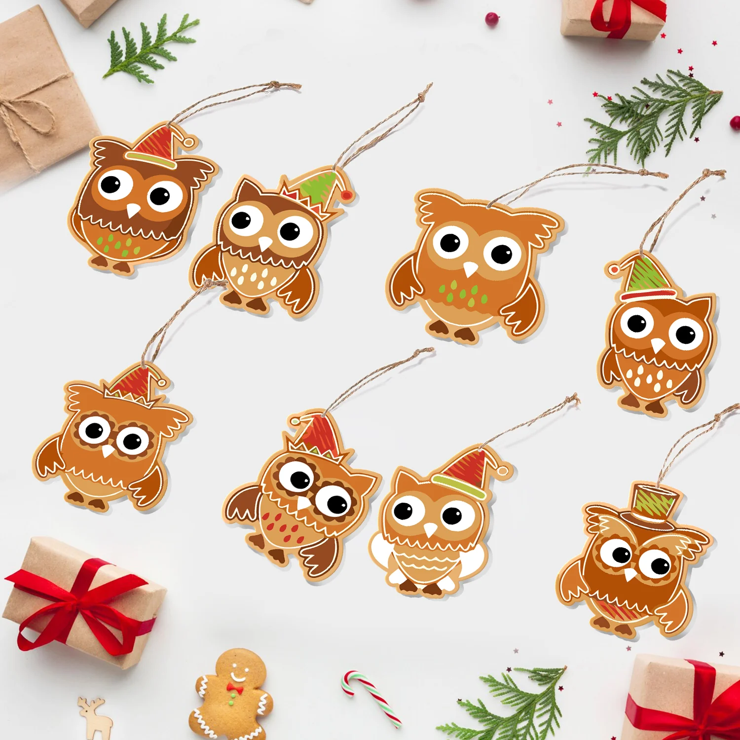 Festive Owl Magic – Large Christmas Ornaments - Image 6
