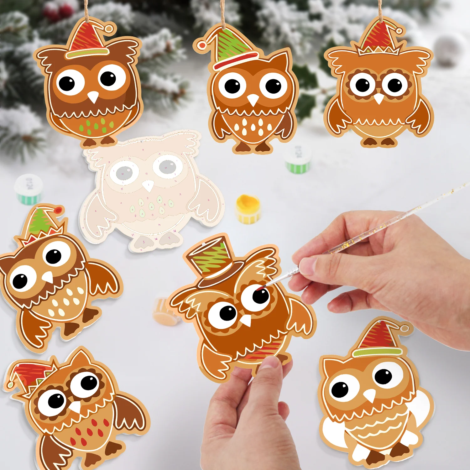 Festive Owl Magic – Large Christmas Ornaments - Image 7