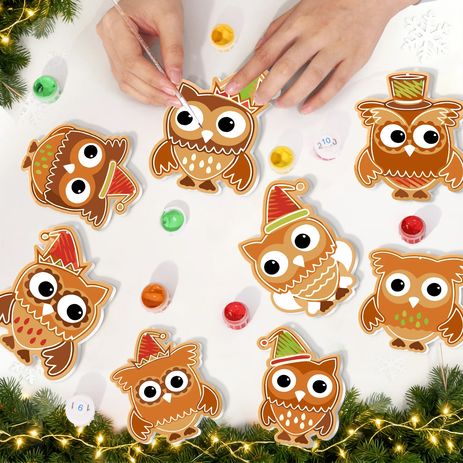 Festive Owl Magic – Large Christmas Ornaments - Image 8