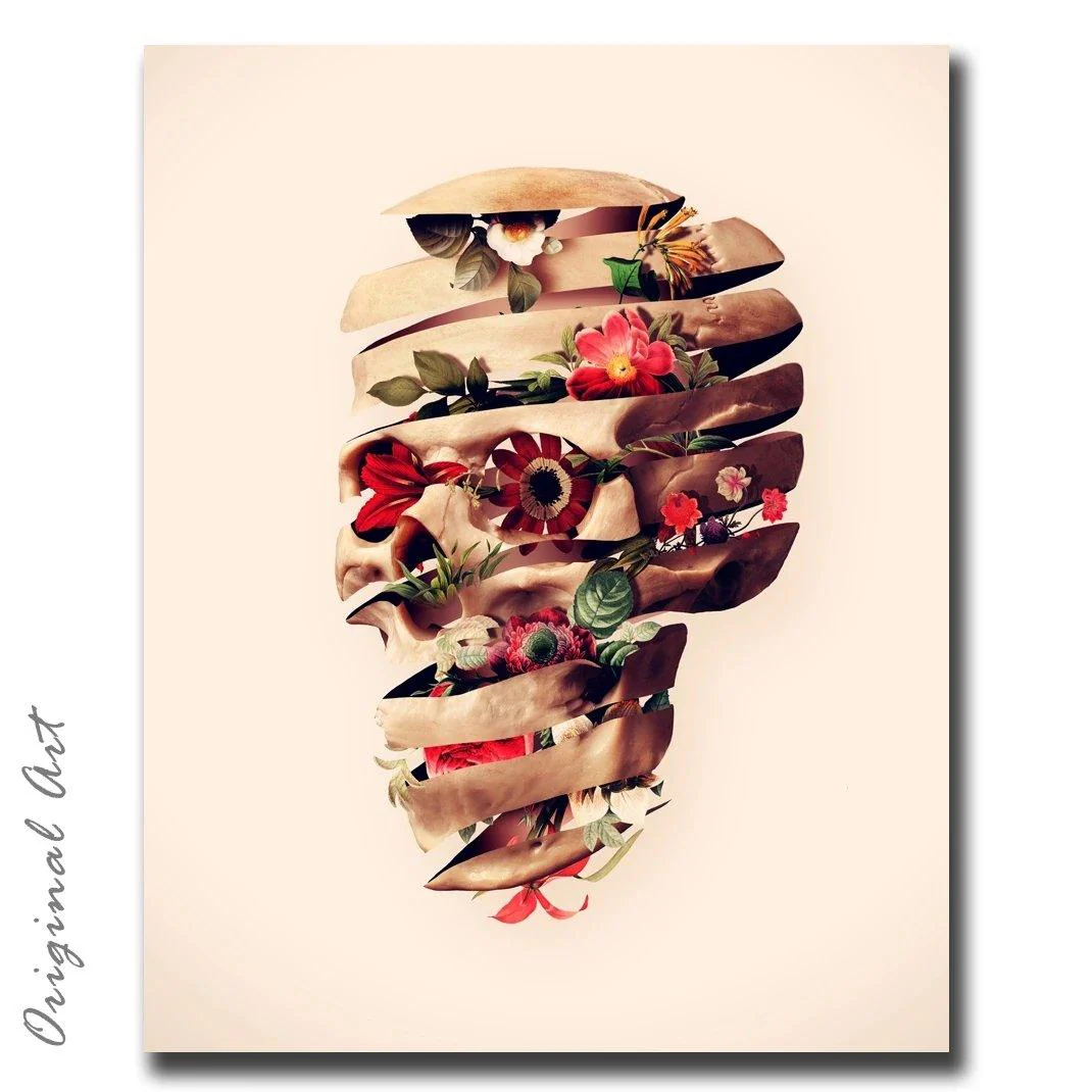 Flowers Skull Art - Image 4