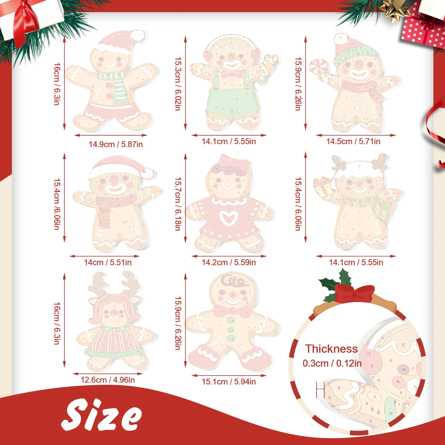 Gingerbread Family Fun – Large Christmas Ornaments - Image 2
