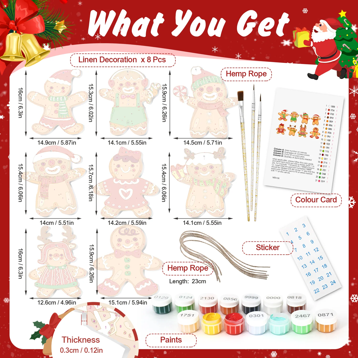 Gingerbread Family Fun – Large Christmas Ornaments - Image 3