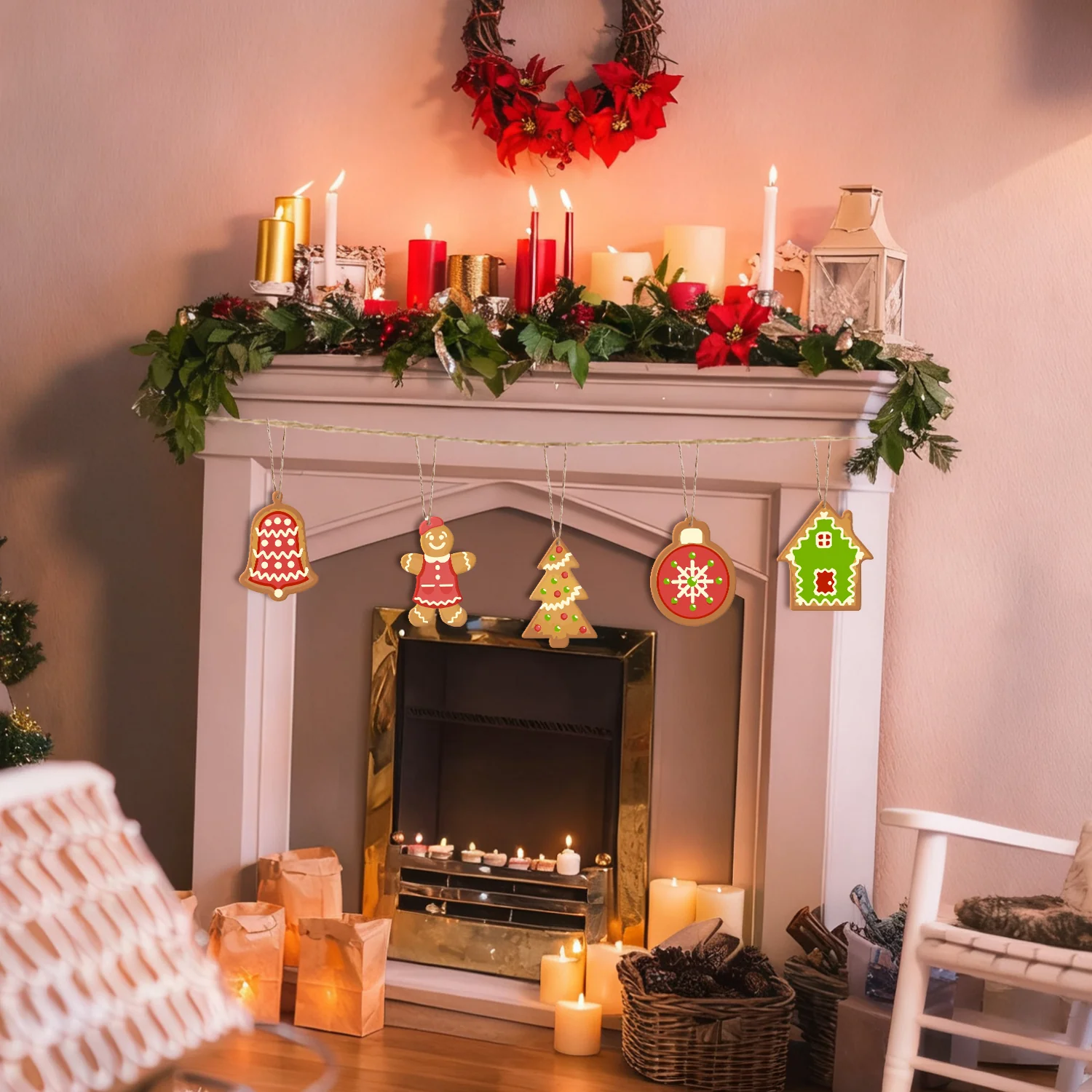 Gingerbread Holiday Magic – Large Christmas Ornaments - Image 12