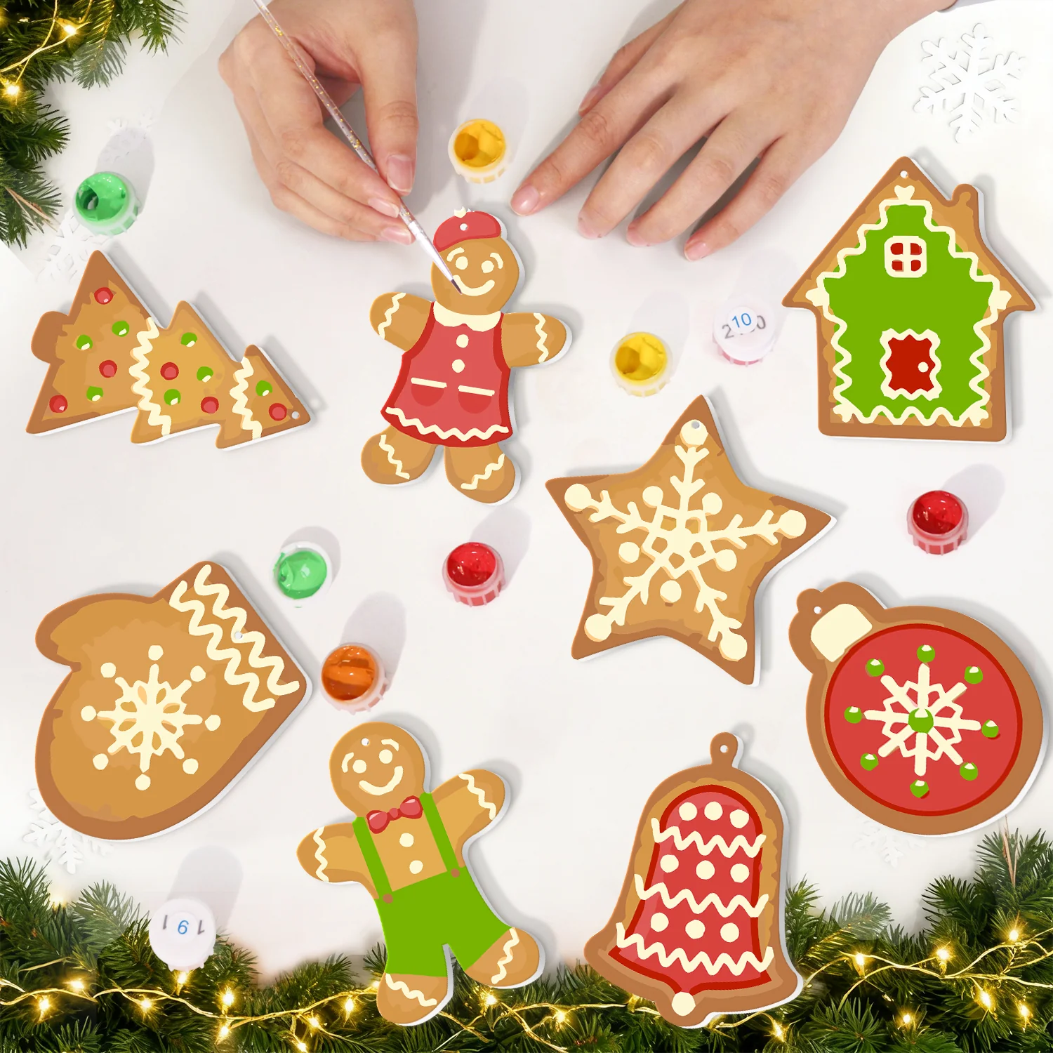Gingerbread Holiday Magic – Large Christmas Ornaments - Image 8
