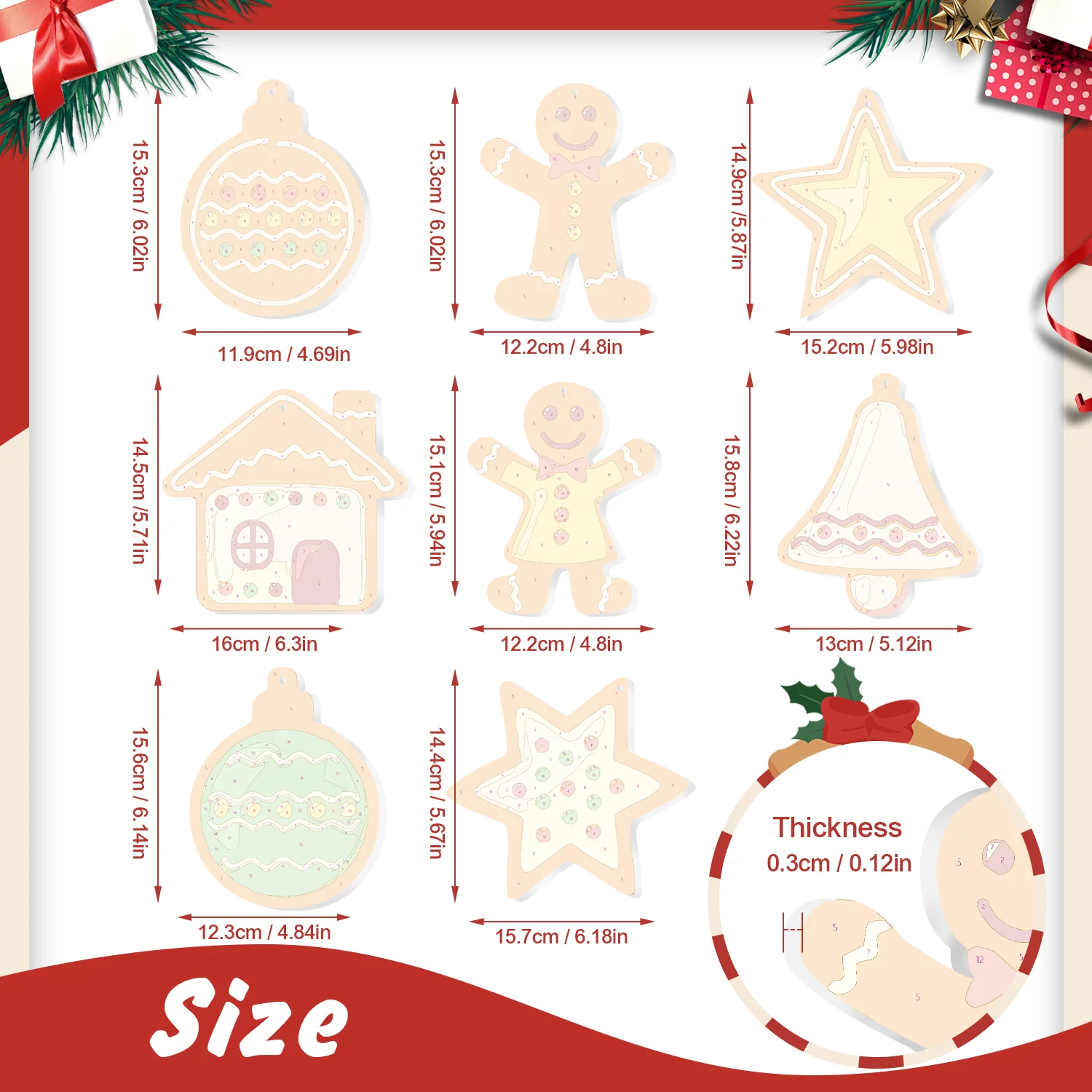 Golden Cookie Cheer – Large Christmas Ornaments - Image 2