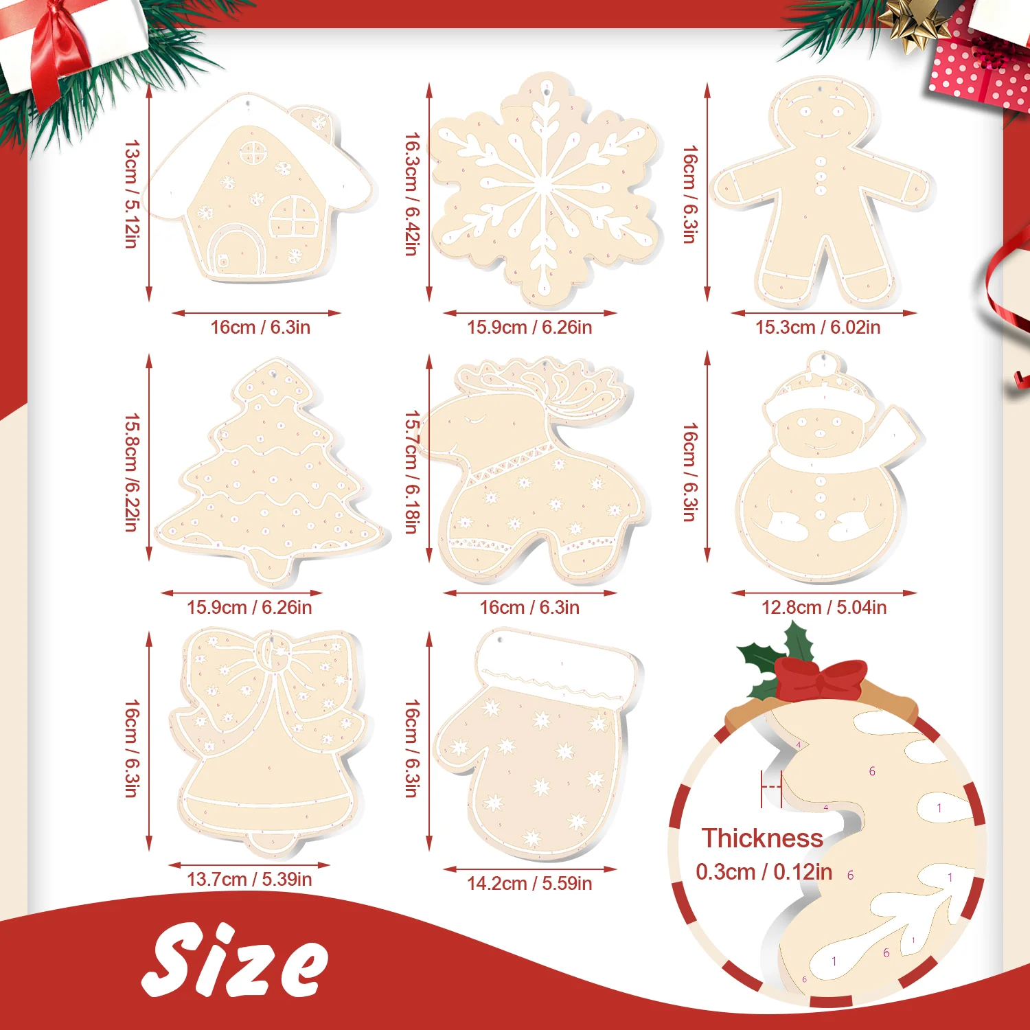Golden Ginger Elegance – Large Christmas Ornaments - Image 2