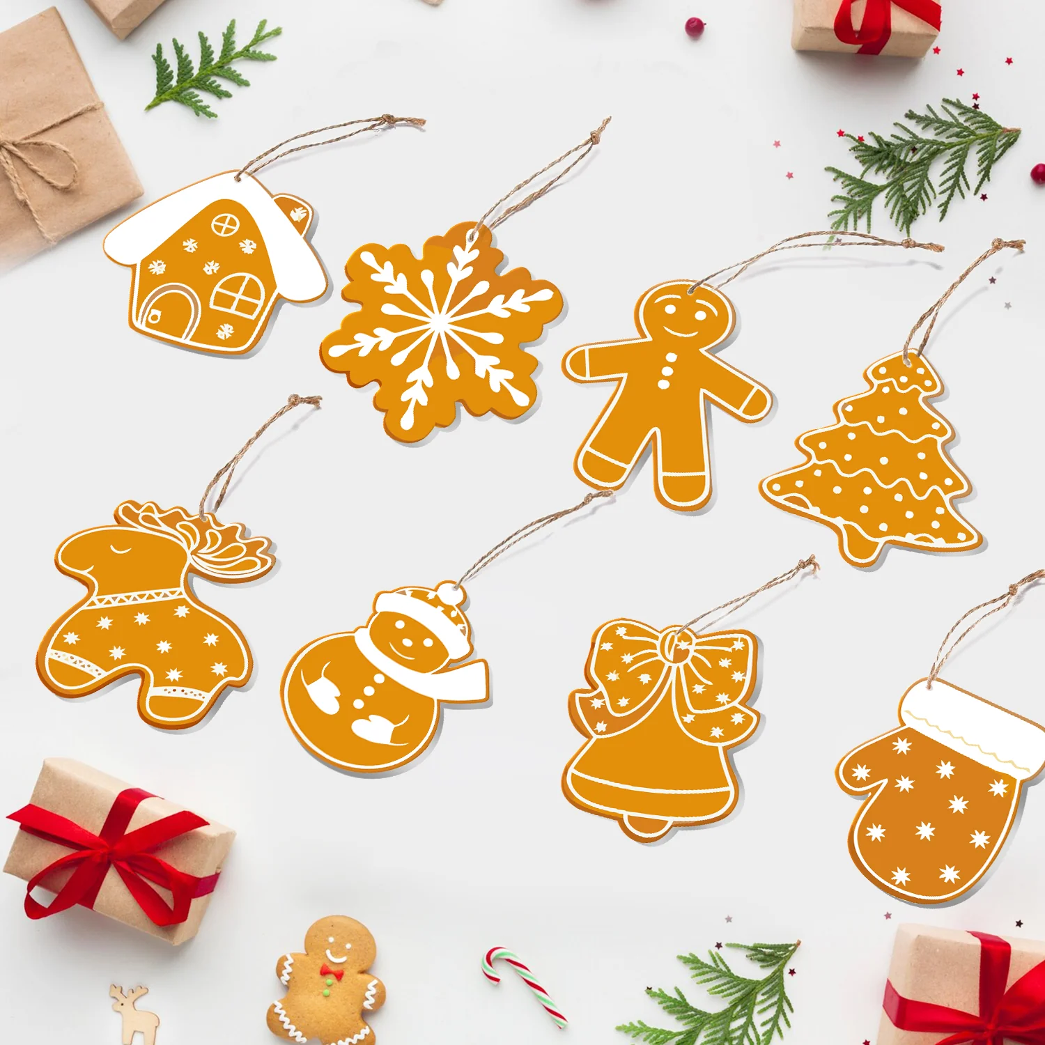 Golden Ginger Elegance – Large Christmas Ornaments - Image 6