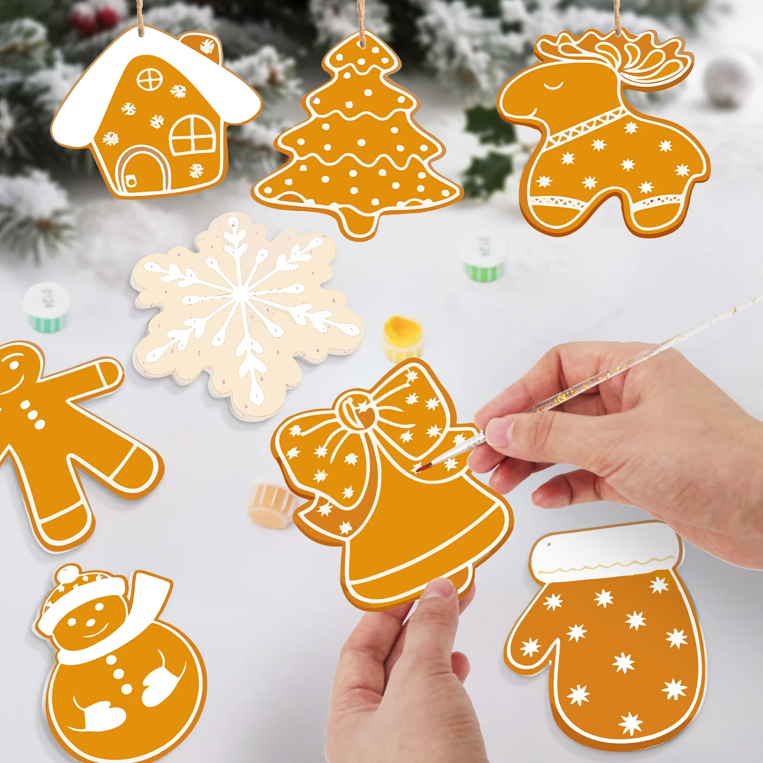Golden Ginger Elegance – Large Christmas Ornaments - Image 7