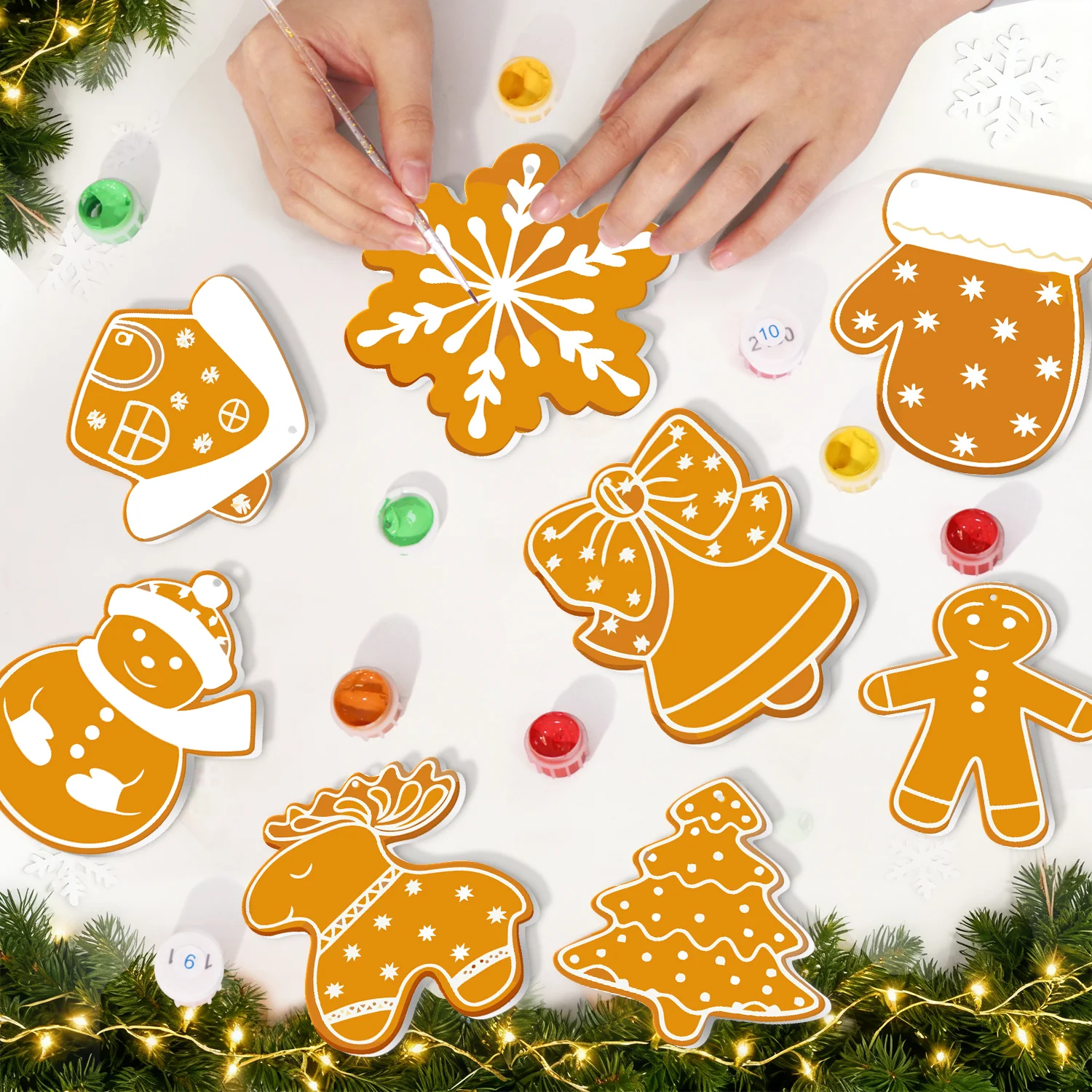 Golden Ginger Elegance – Large Christmas Ornaments - Image 8