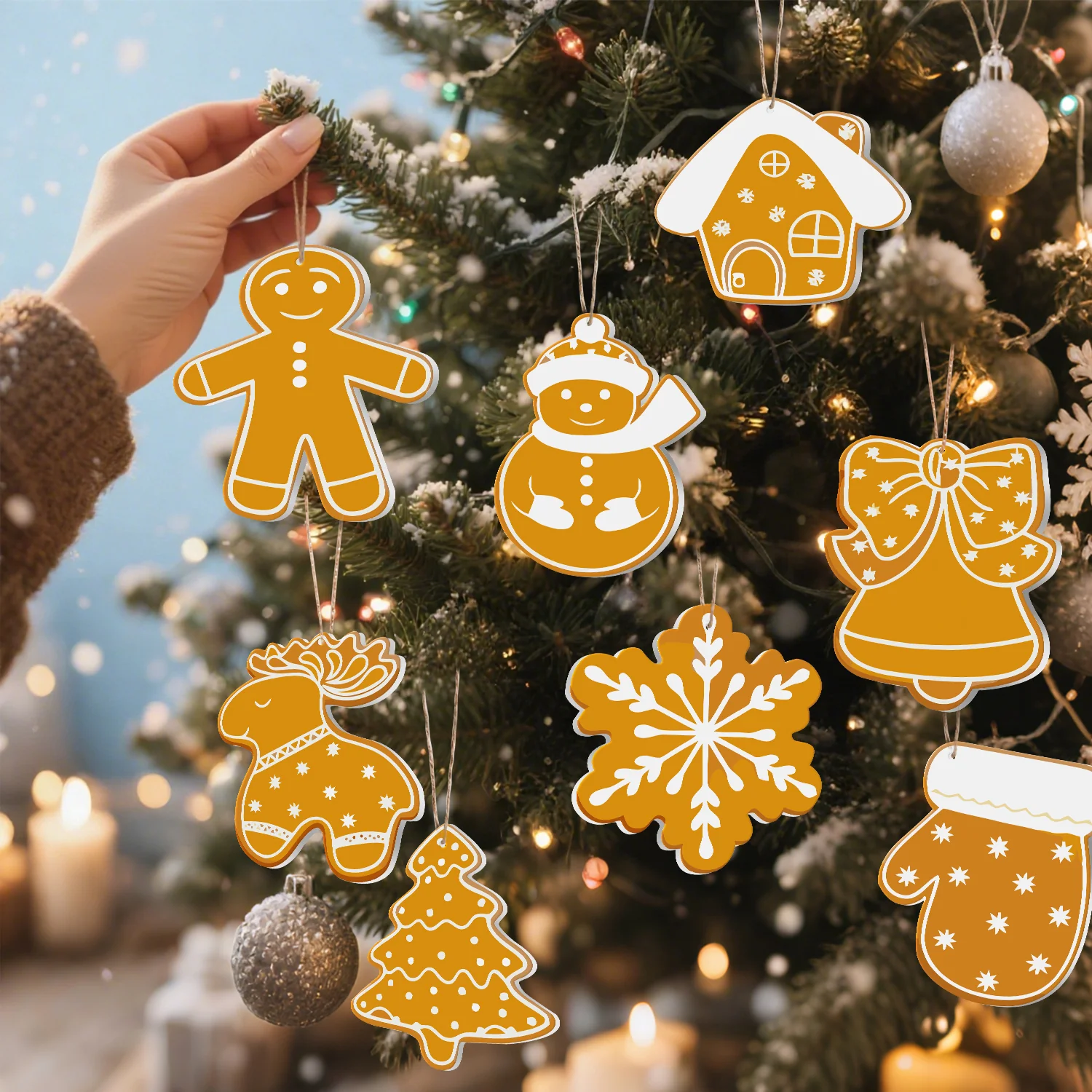 Golden Ginger Elegance – Large Christmas Ornaments - Image 9