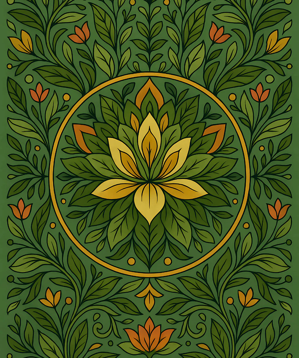Golden Leaf Mandala - Image 2