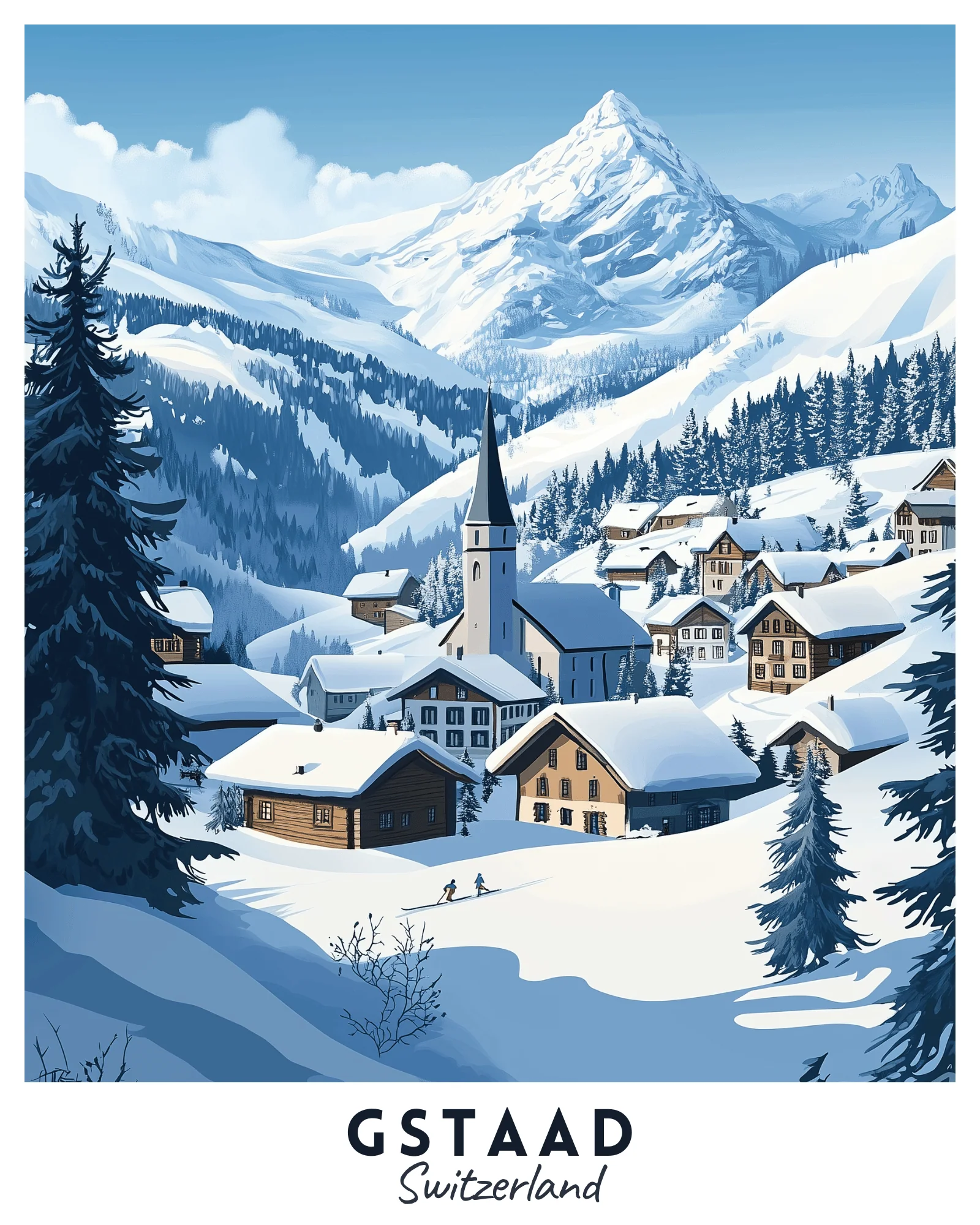 Gstaad Travel Poster - Image 2