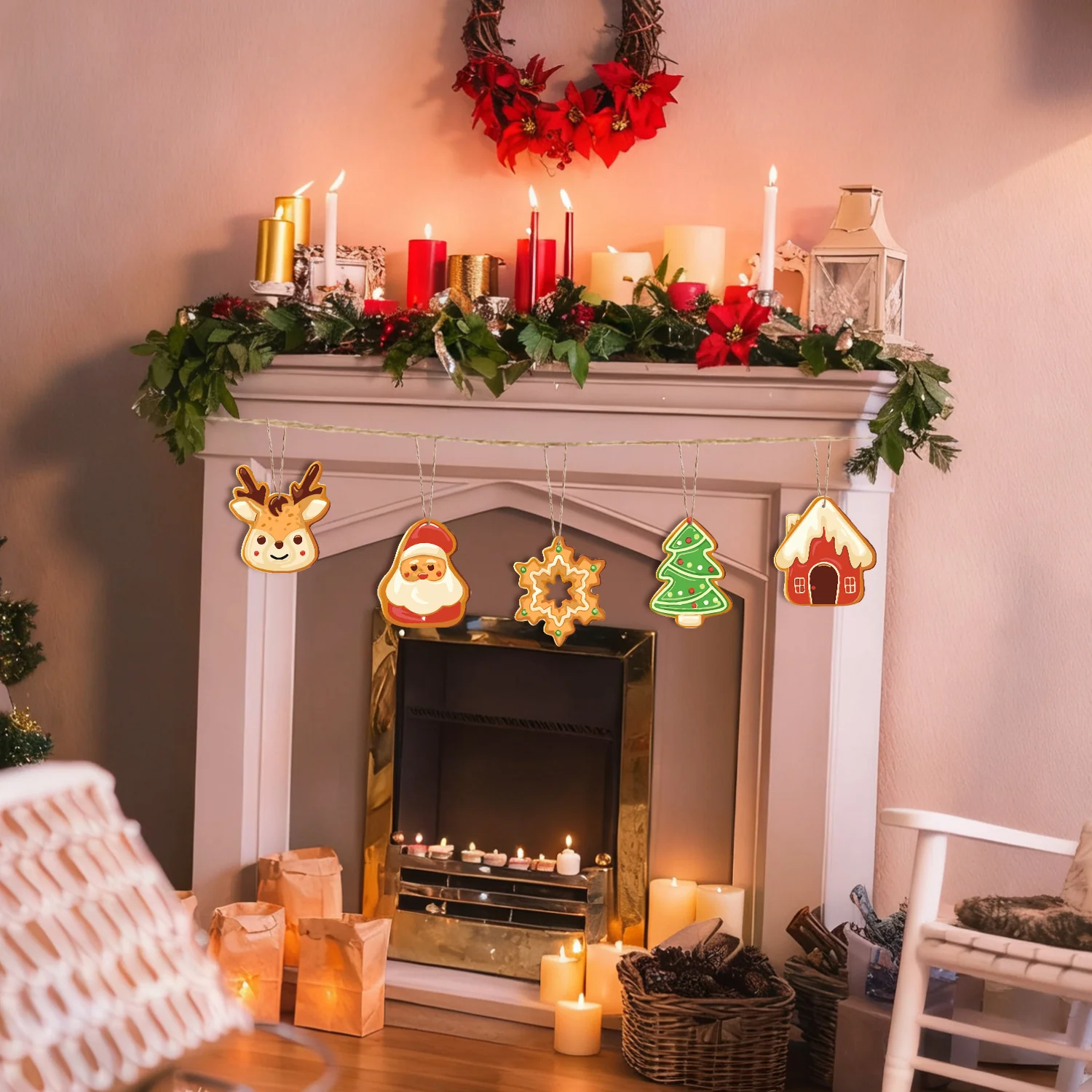 Holiday Cookie Cabin – Large Christmas Ornaments - Image 12