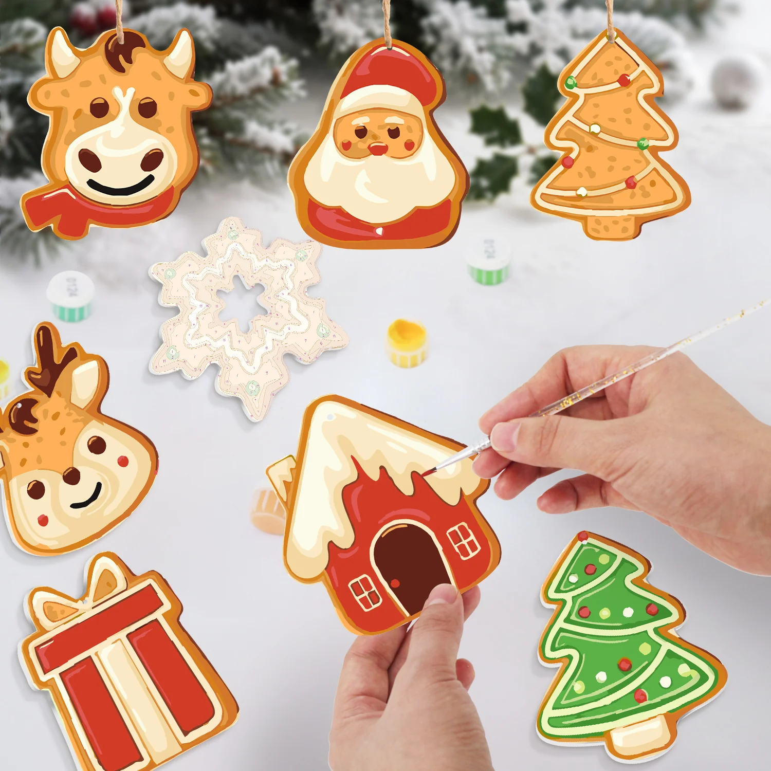 Holiday Cookie Cabin – Large Christmas Ornaments - Image 7