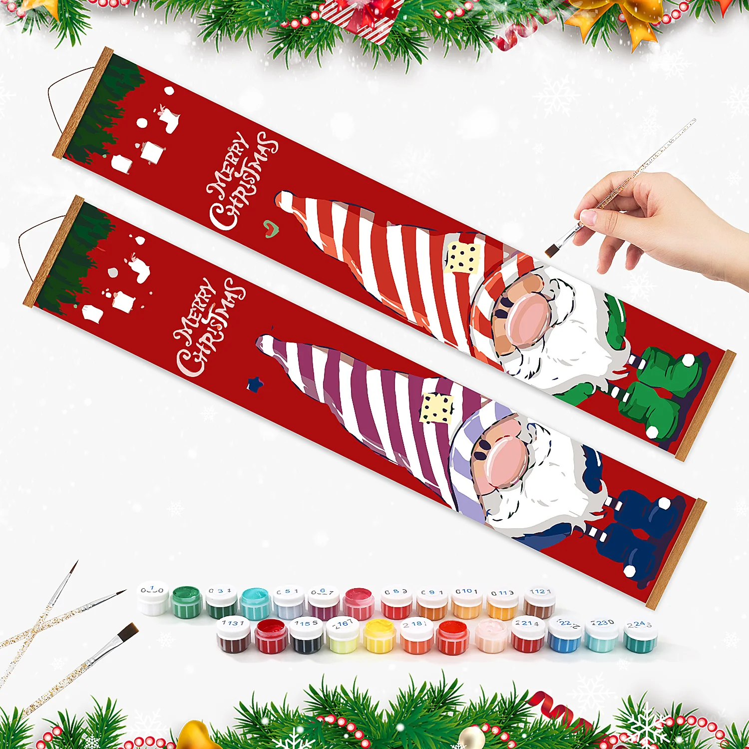 Holiday Gnome Duo - Porch Sign - Image 3