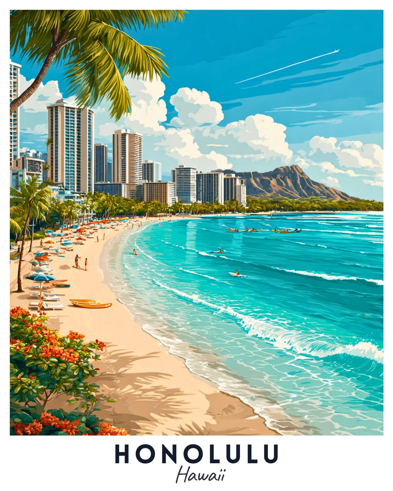 Honolulu - Travel Poster - Image 4