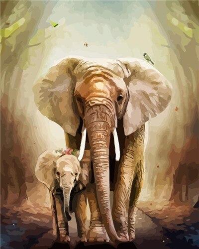 Indian Elephant His Child - Image 4