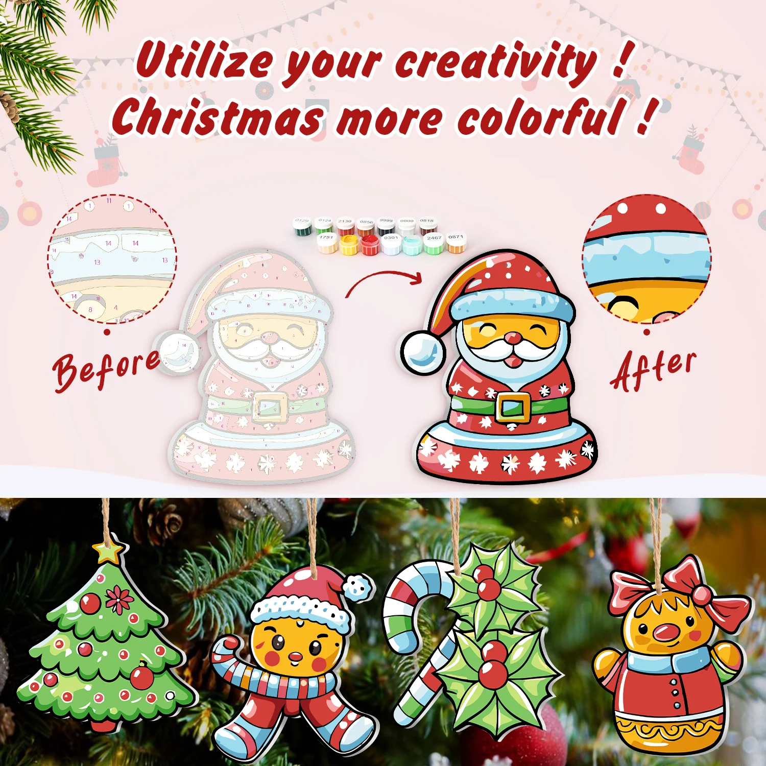 Jolly Cookie Friends – Large Christmas Ornaments - Image 5