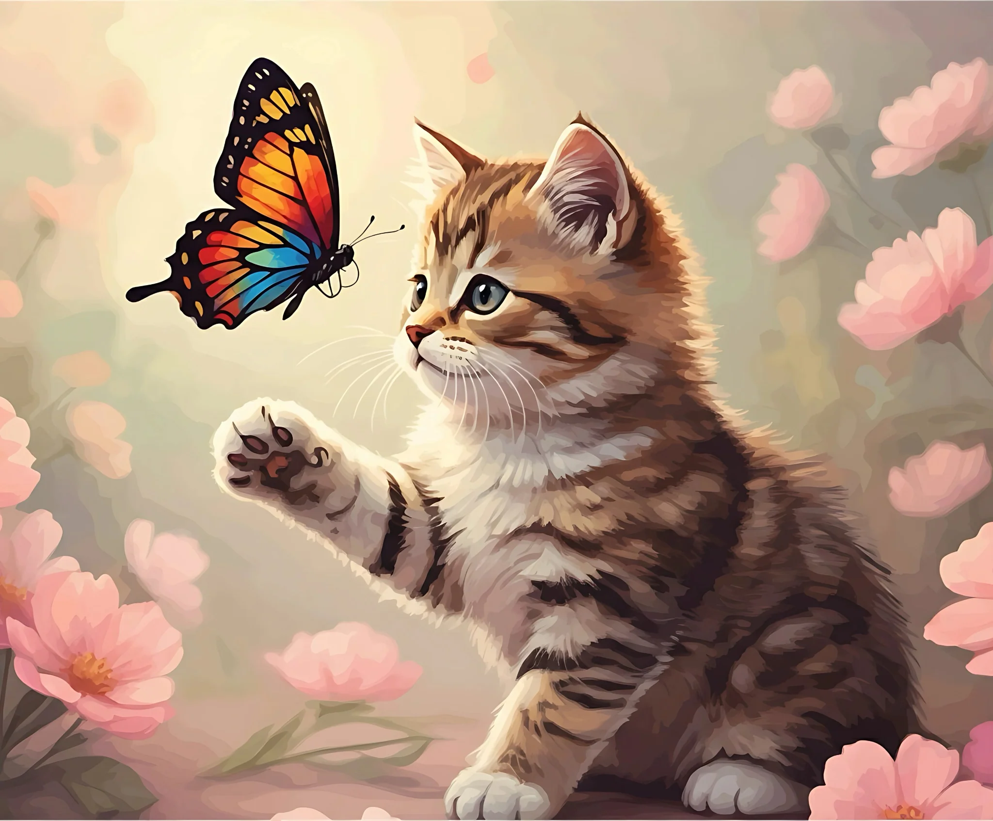 Kitten’s First Butterfly - Image 4