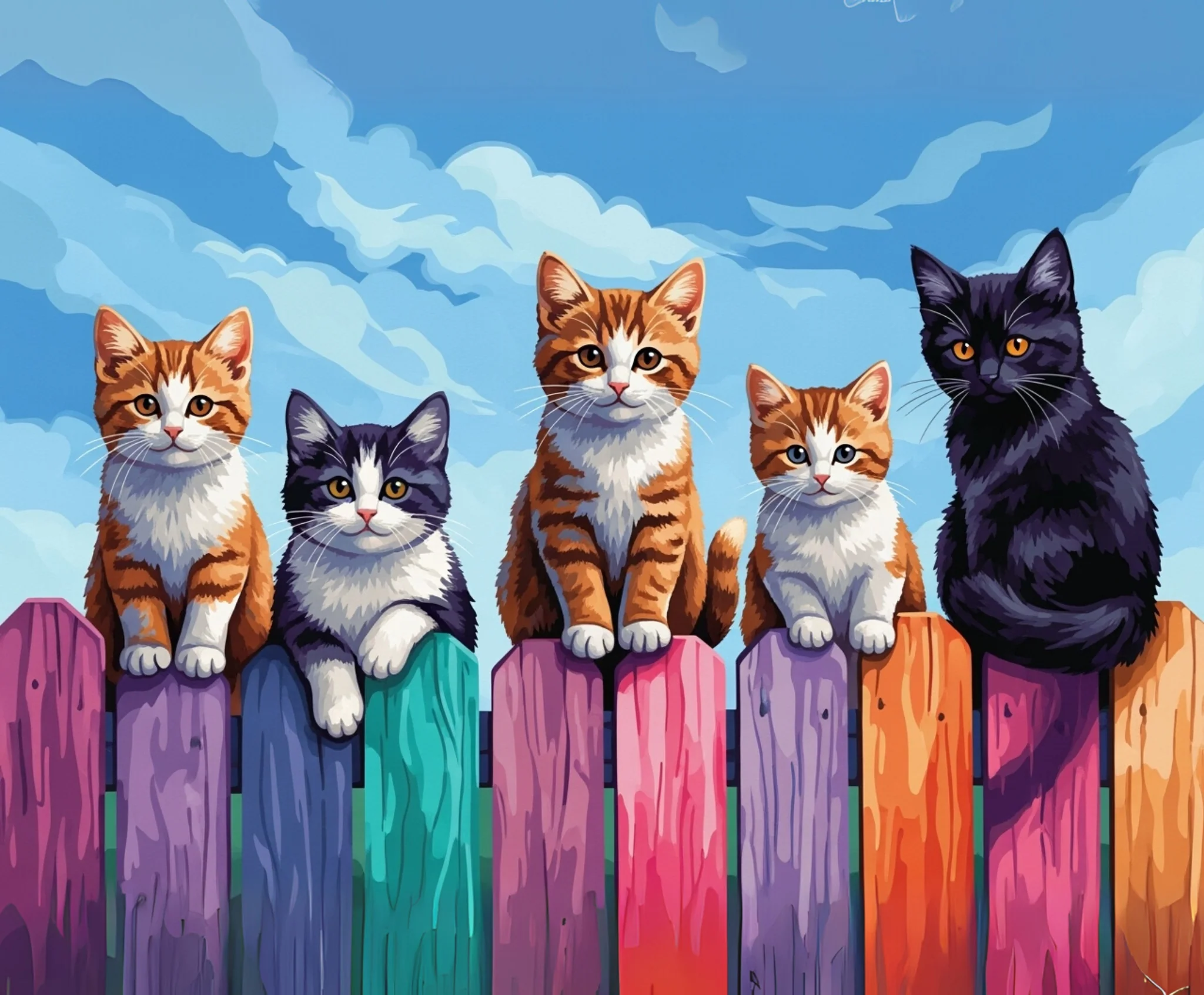 Kittens on the Fence - Image 4