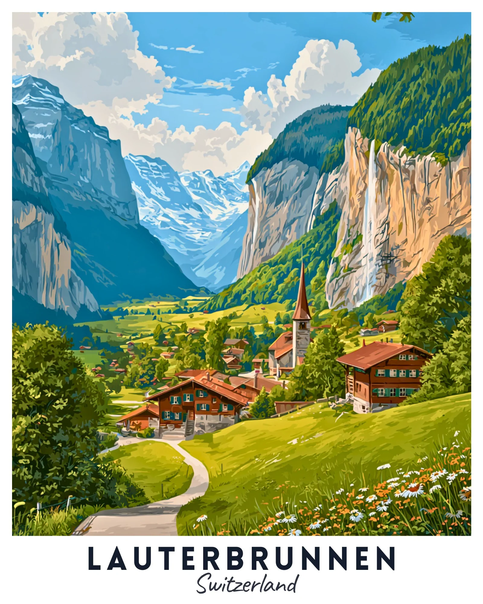 Lauterbrunnen - Travel Poster - Image 4