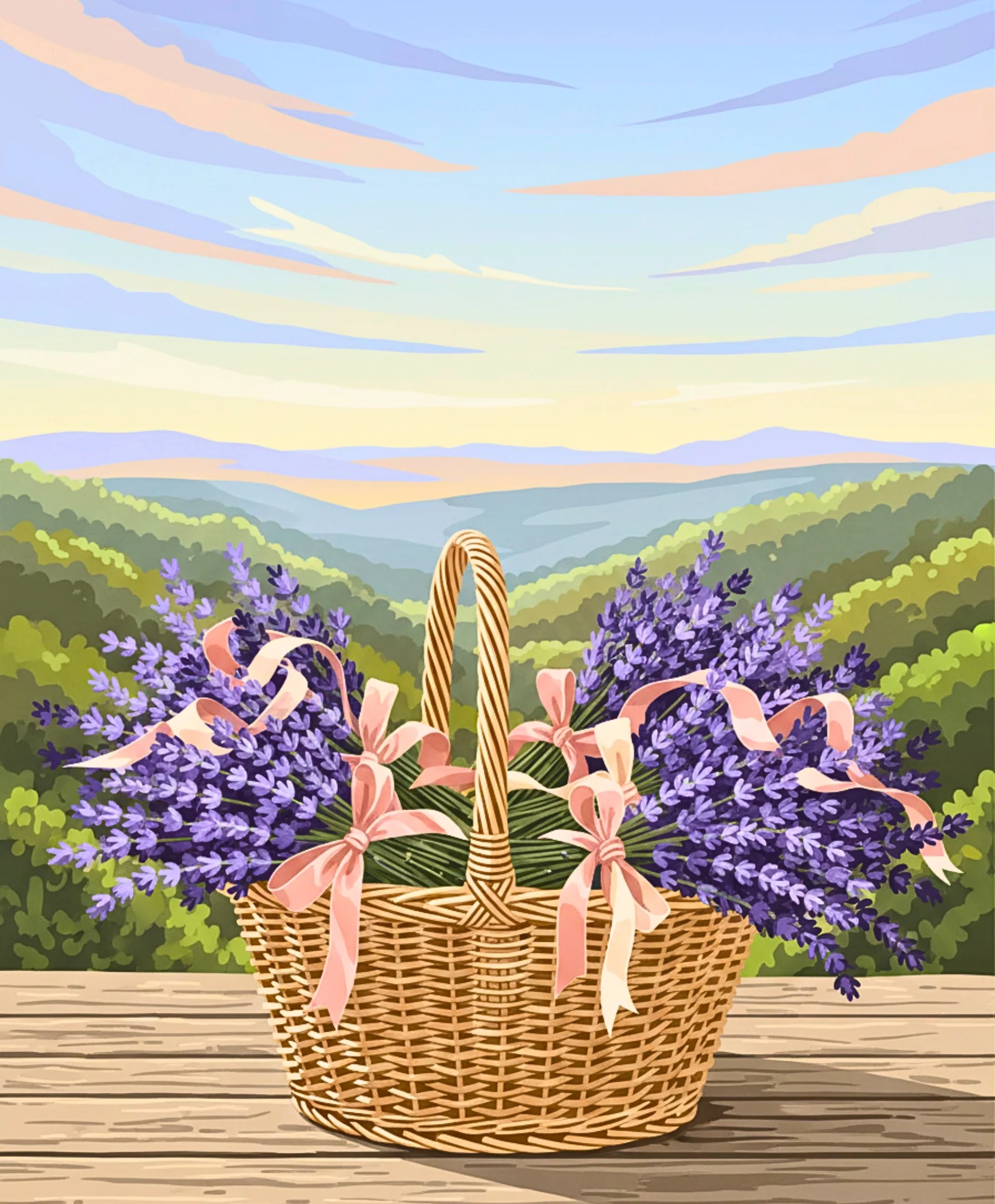 Lavender Sunset Basket - Image 4