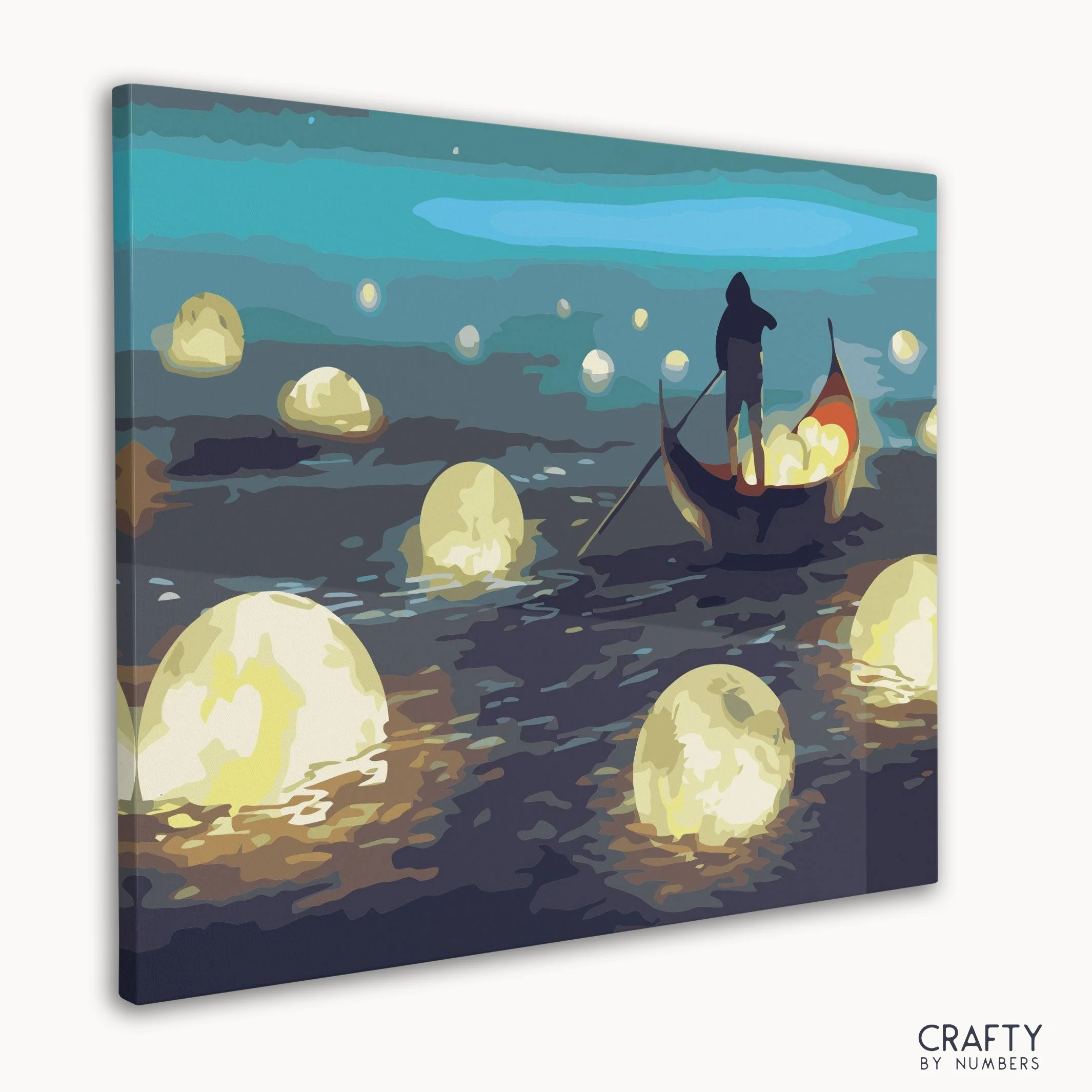 Man Rowing Among Glowing Moons - Image 3