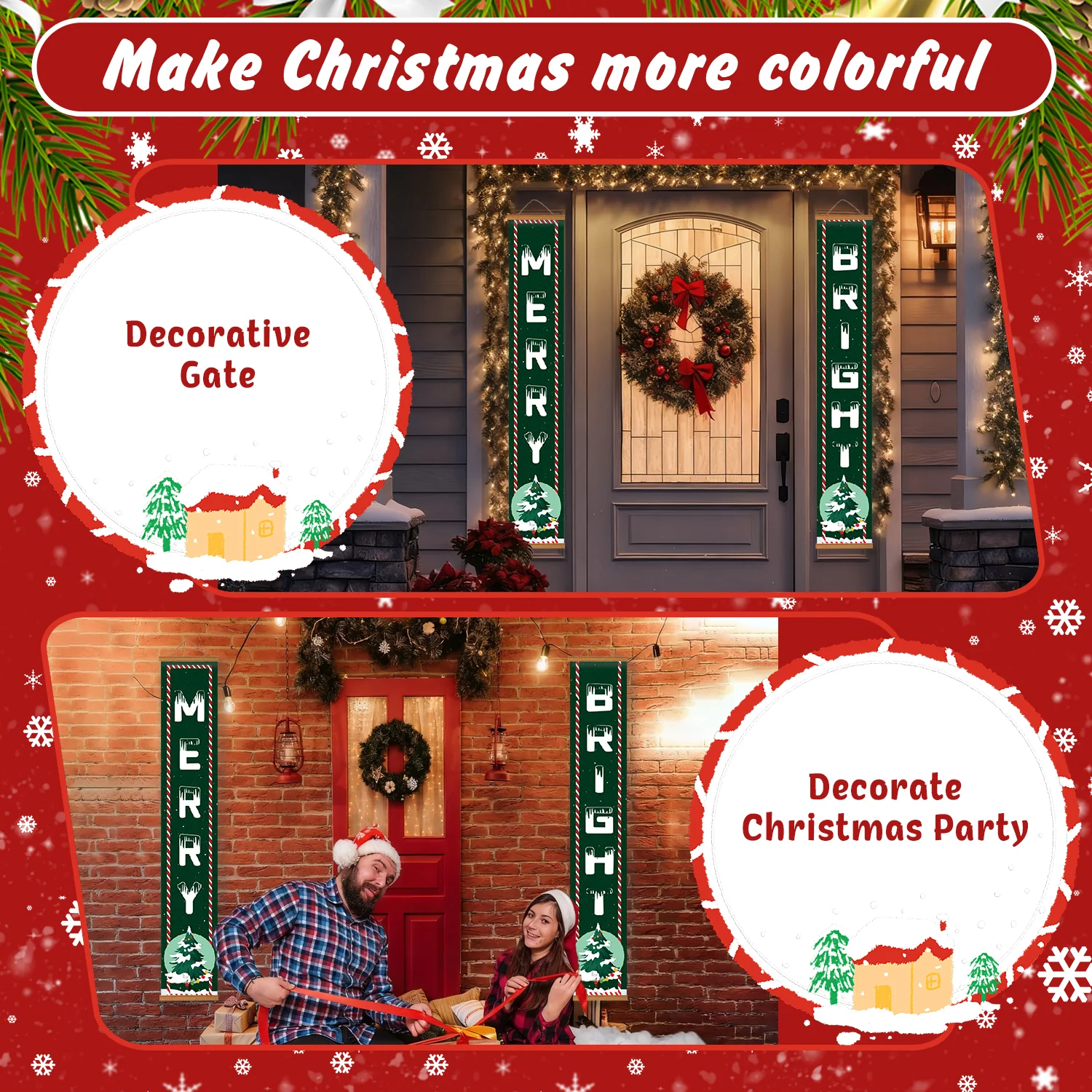 Merry & Bright – Porch Sign Paint by Numbers Kit - Image 6