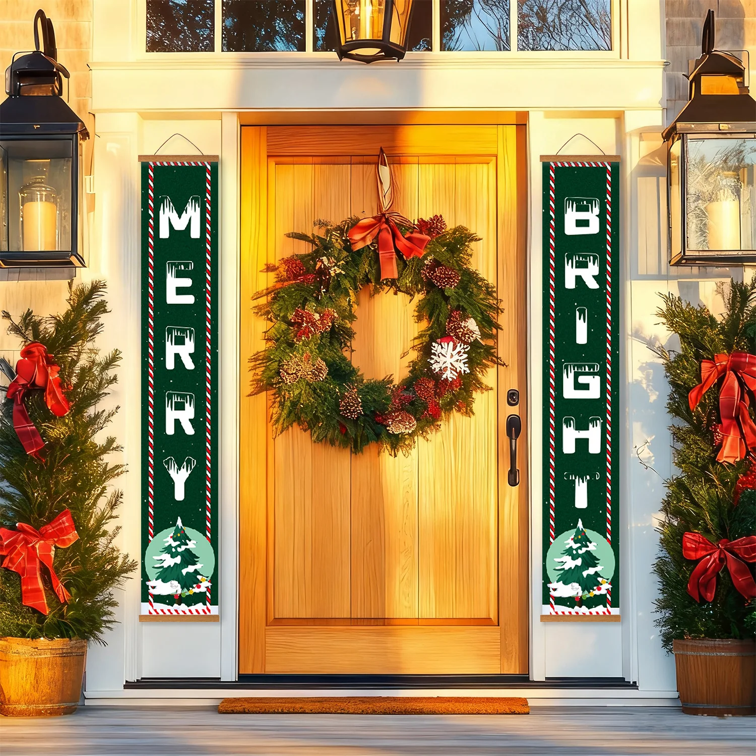Merry & Bright – Porch Sign Paint by Numbers Kit - Image 9